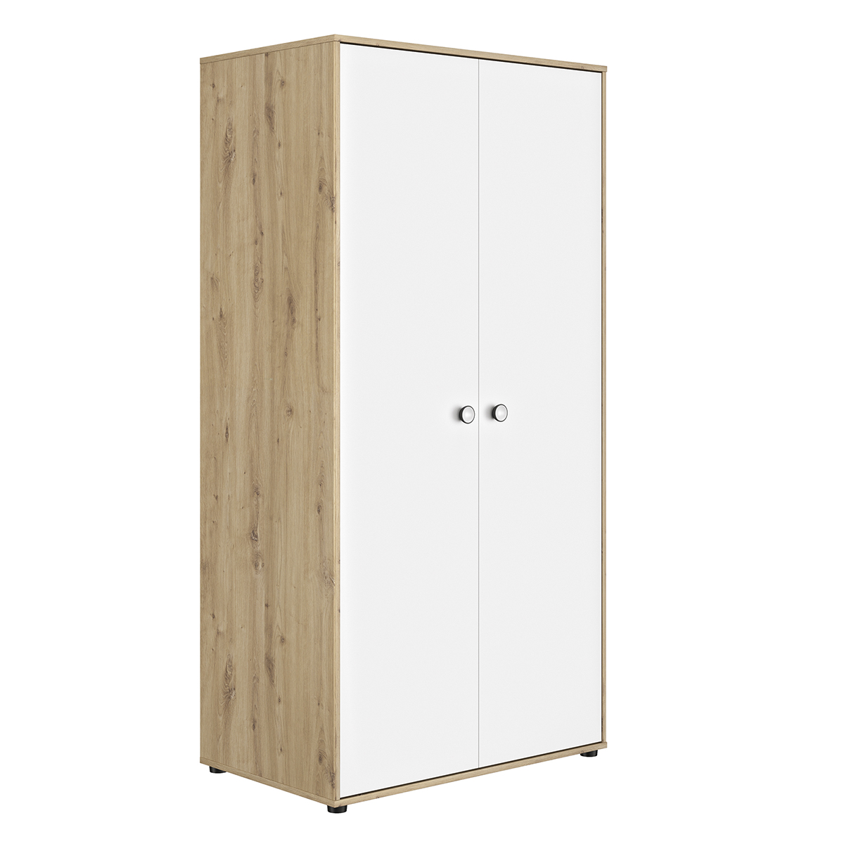 Armoire 2 portes blanc naturel Armoire 2 portes blanc naturel