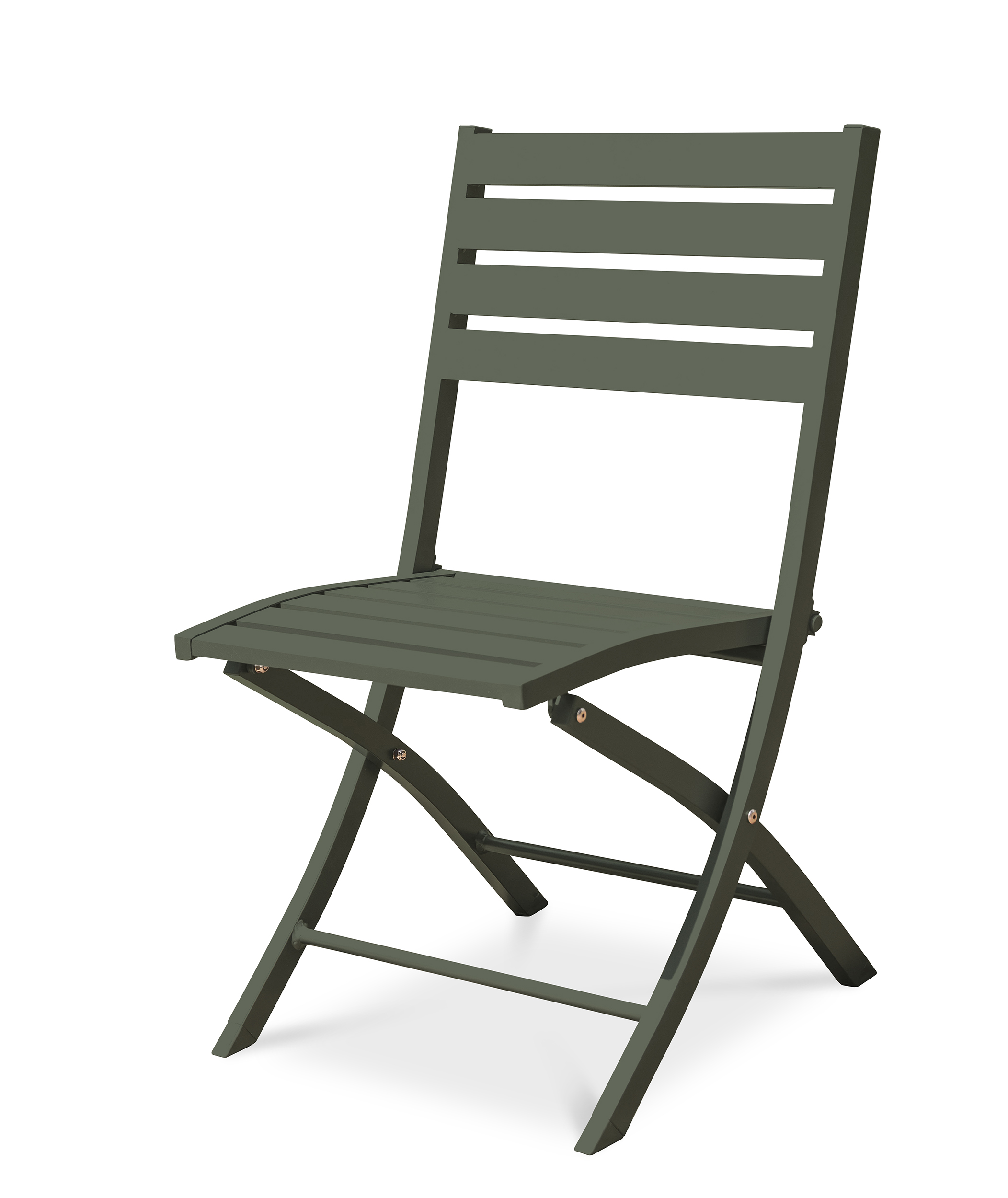 Chaise de jardin pliante en aluminium vert kaki