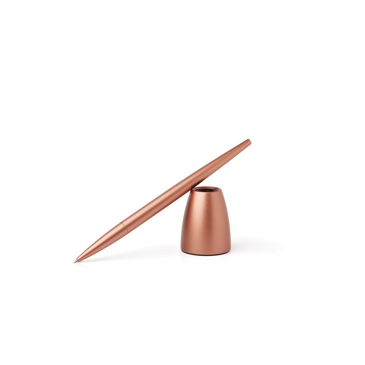 Stylo roller sur socle en Aluminium Rose Stylo roller sur socle en Aluminium Rose