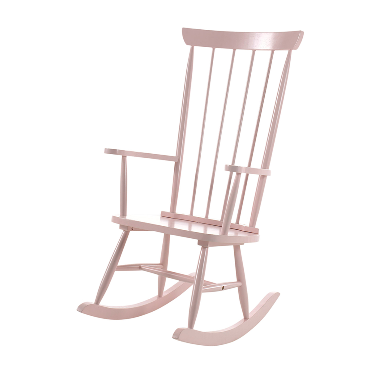 Chaise à bascule rose