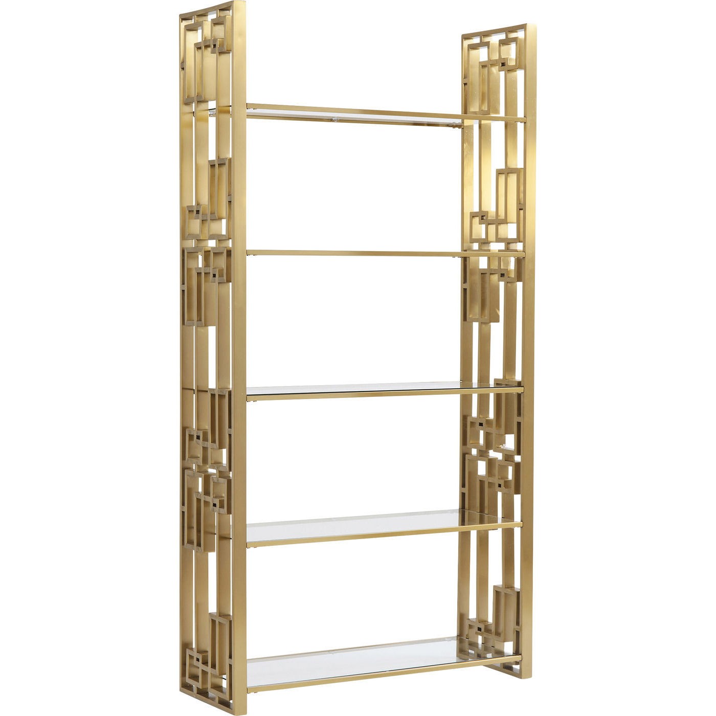 Etagère en acier doré et verre 200x100 Etagère en acier doré et verre 200x100