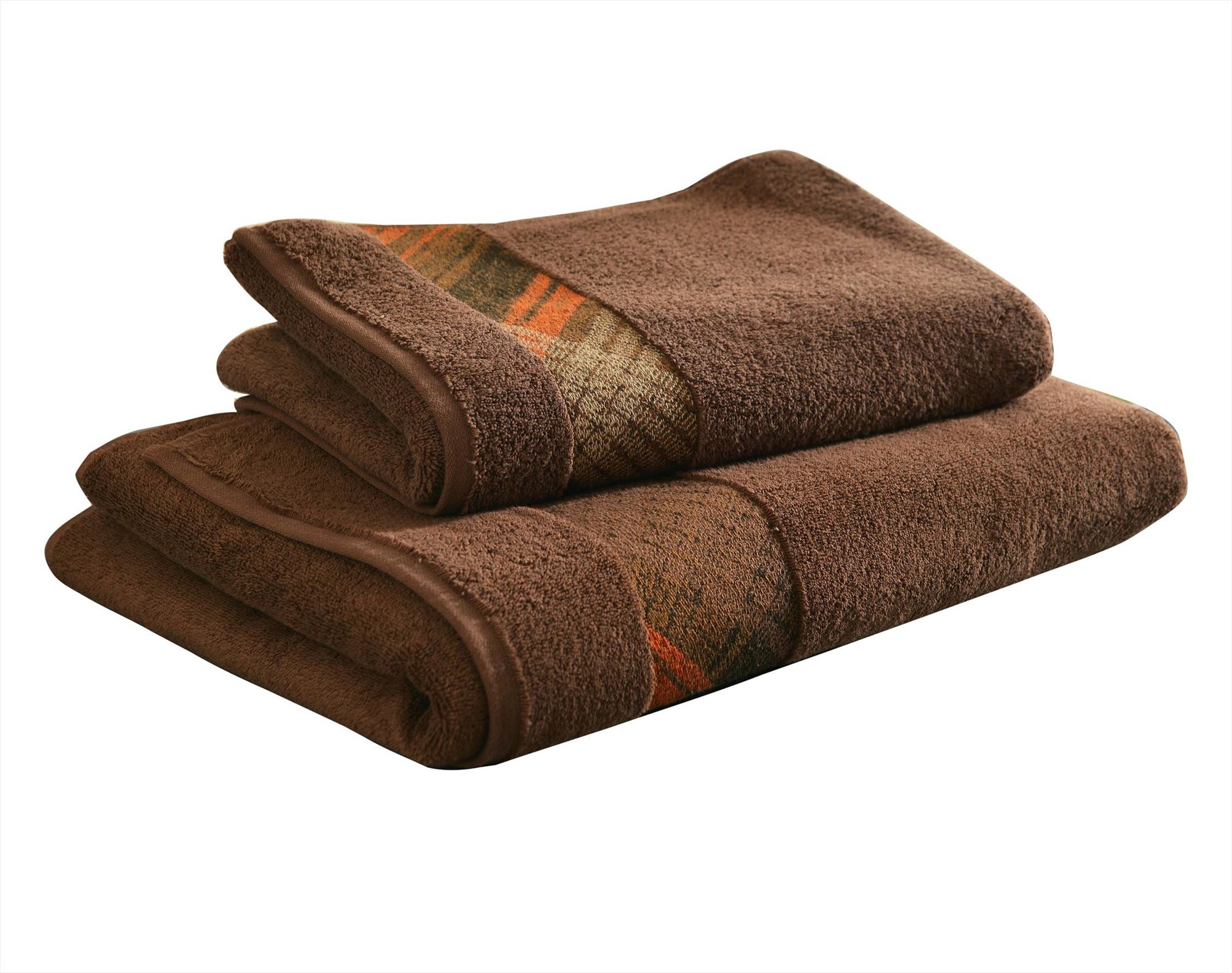 serviette de toilette 50x100 marron chocolat en coton 500 g/m²