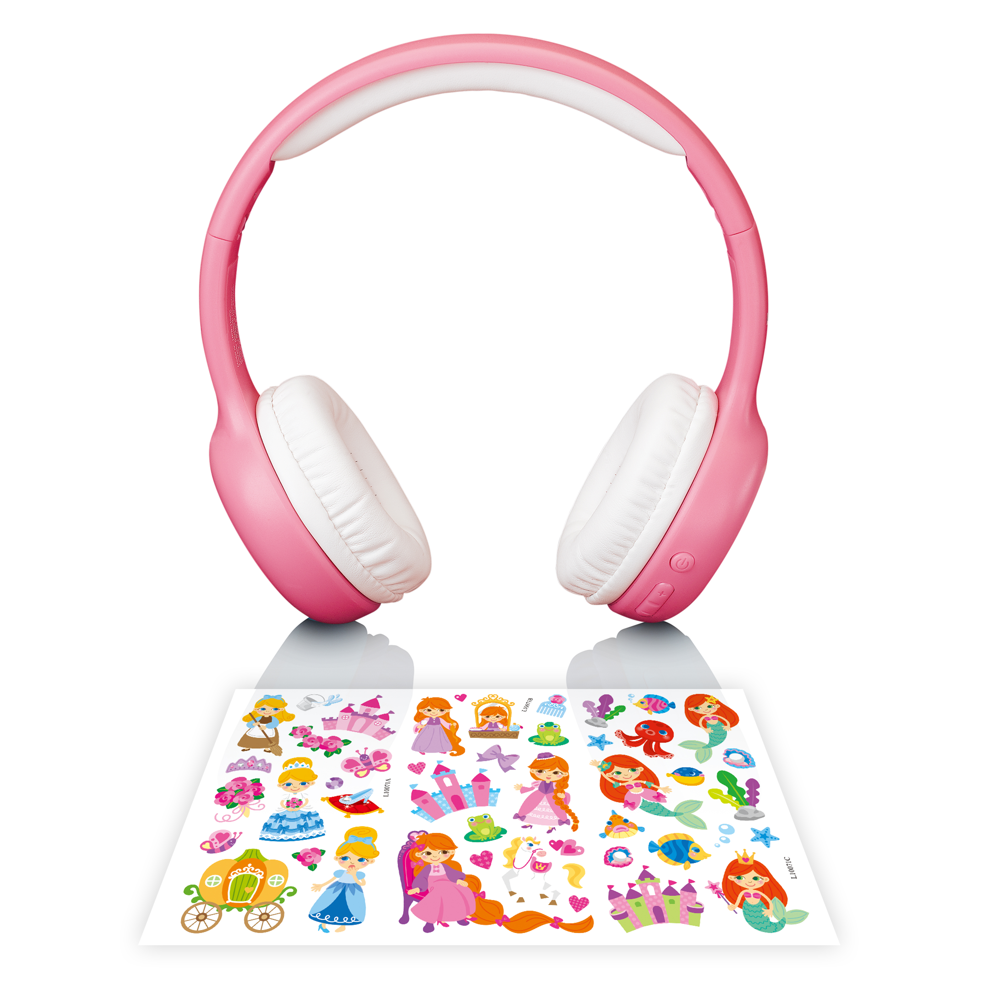 Casque bluetooth pliable pour enfants rose Casque bluetooth pliable pour enfants rose