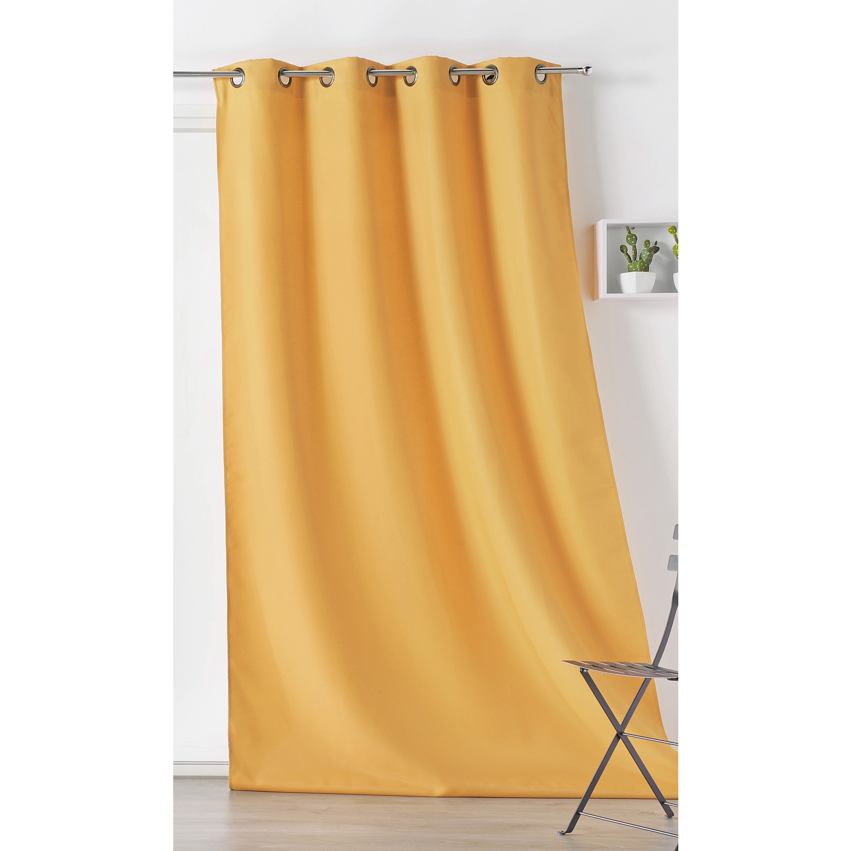Rideau extérieur tissu outdoor toile jaune orange 240 x 135