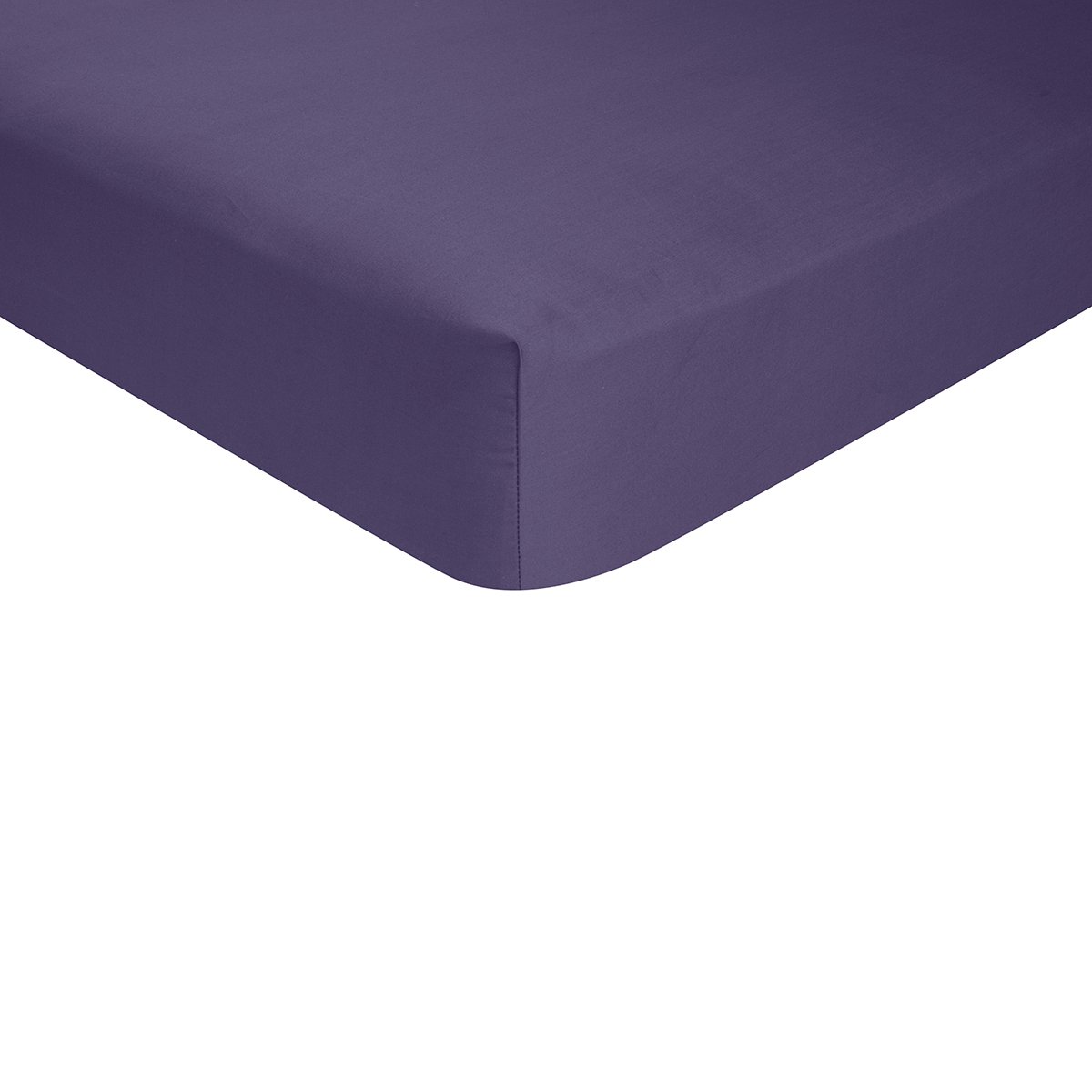 Drap housse coton 160x200 cm violet