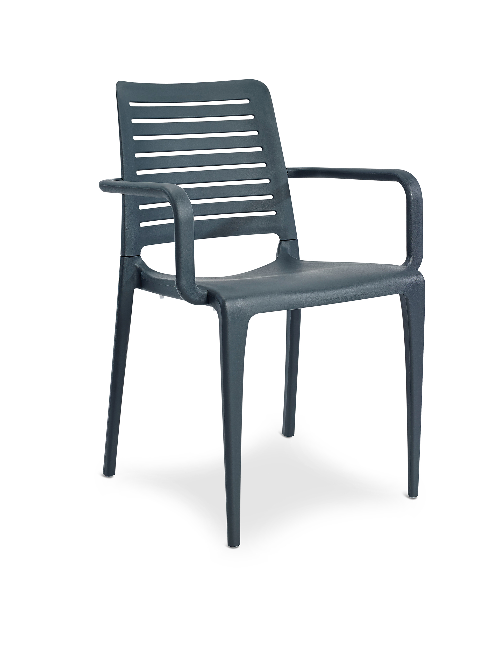fauteuil de jardin en polypropylène renforcé gris anthracite