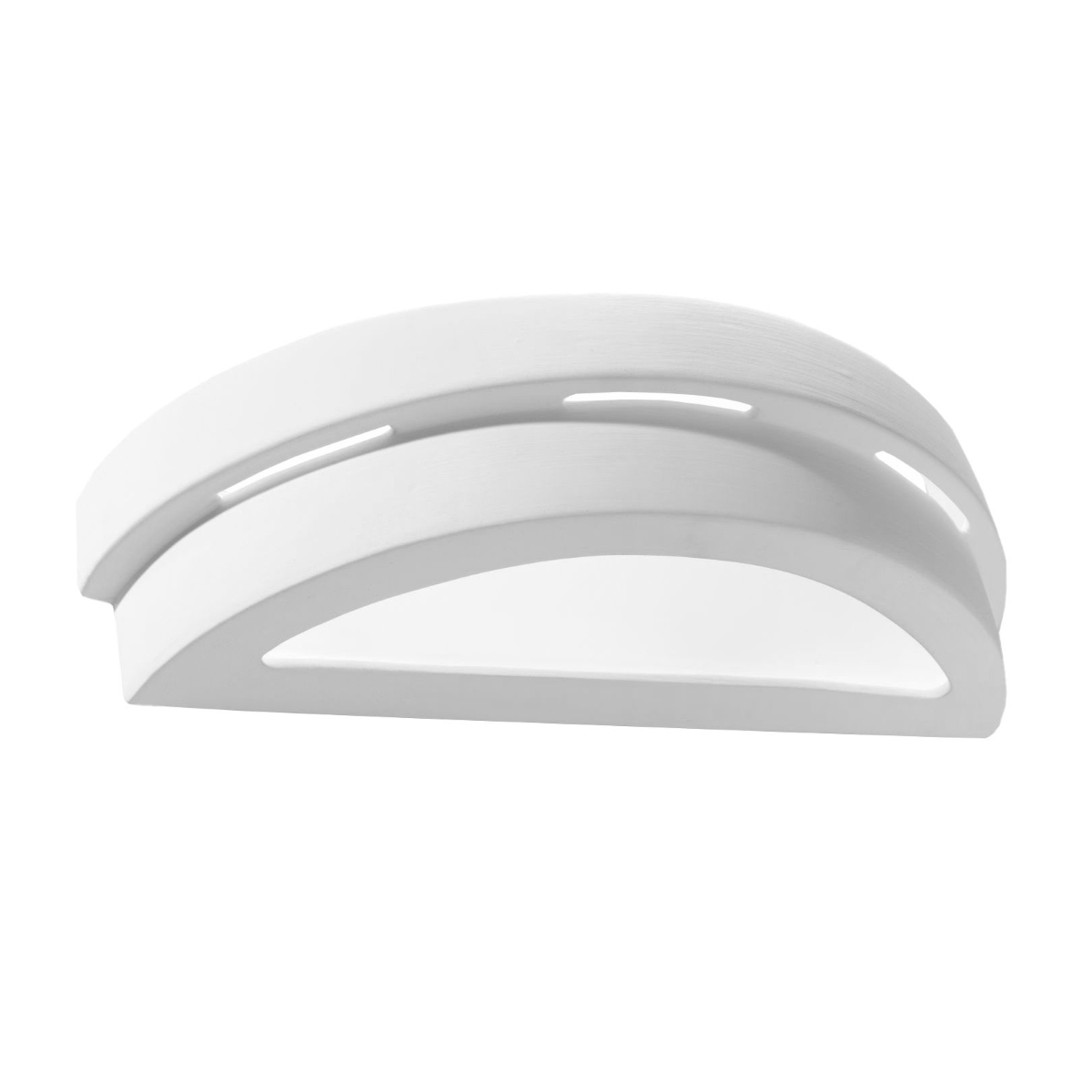 Applique semi-circulaire en céramique, blanc L: 40cm