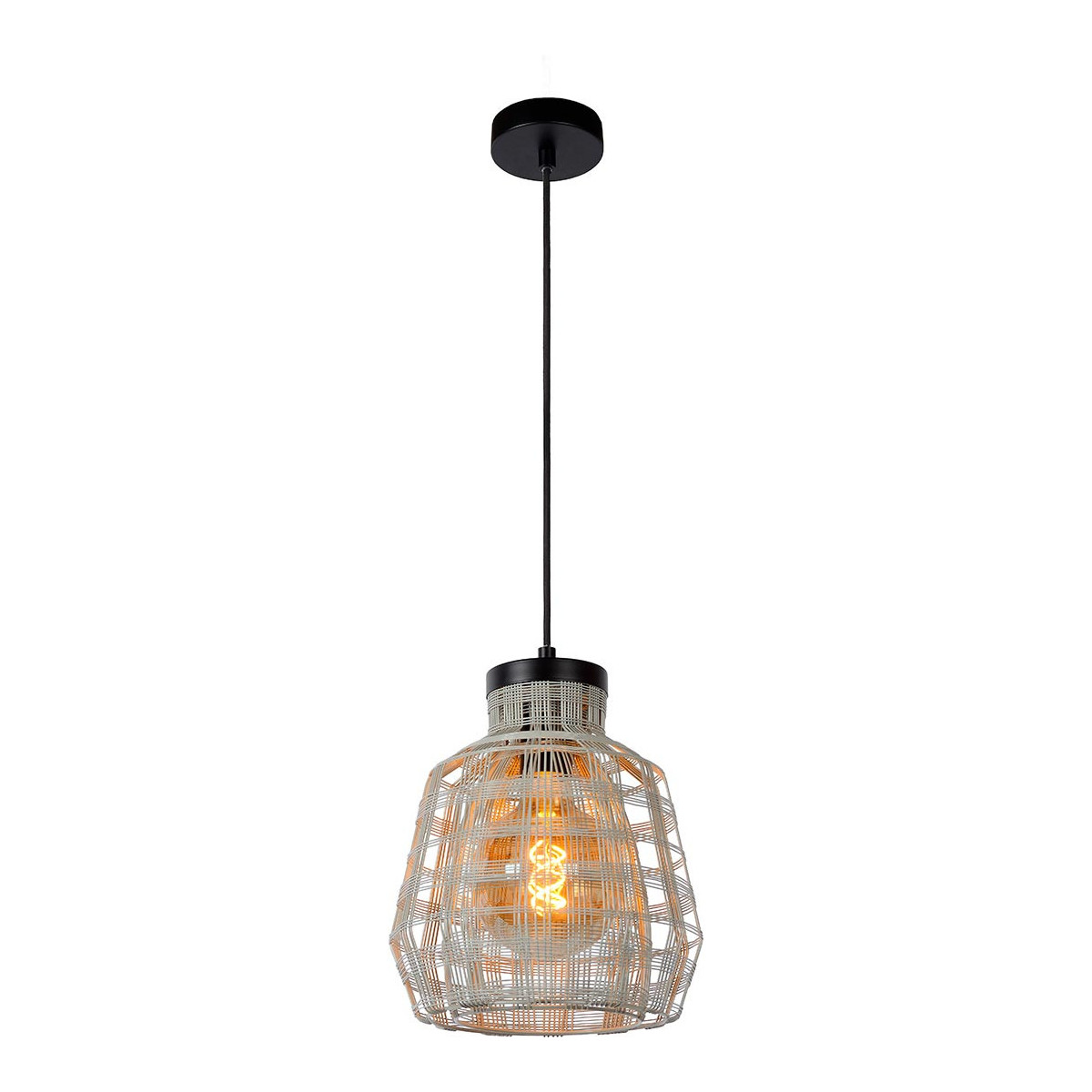 Suspension vintage en métal gris 162,5 cm Suspension vintage en métal gris 162,5 cm