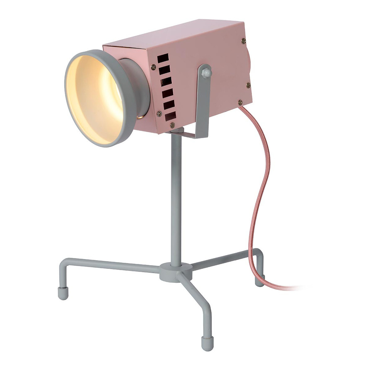 PALMA - Lampe à Poser  en acier rose 26 cm