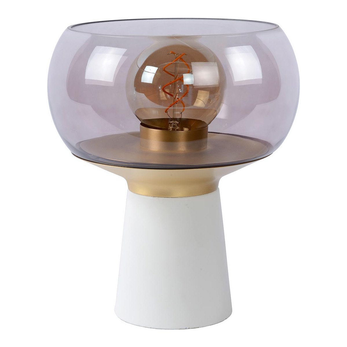 Lampe De Table en verre blanc 28 cm