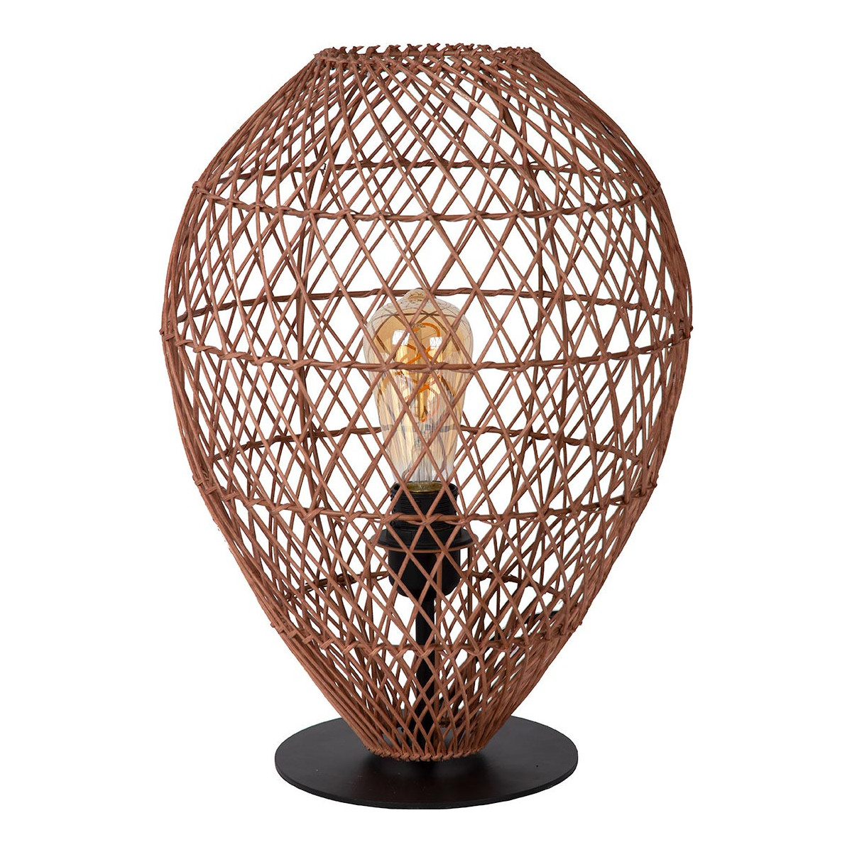 Lampe De Table design en rotin ocre Ø 40 cm