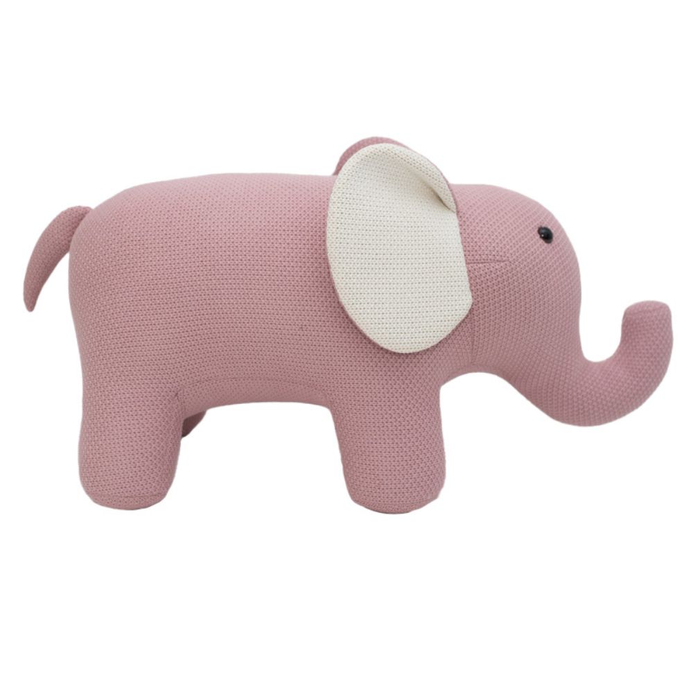 Maxi éleéphant en peluche siège en 100% coton rose Maxi éleéphant en peluche siège en 100% coton rose