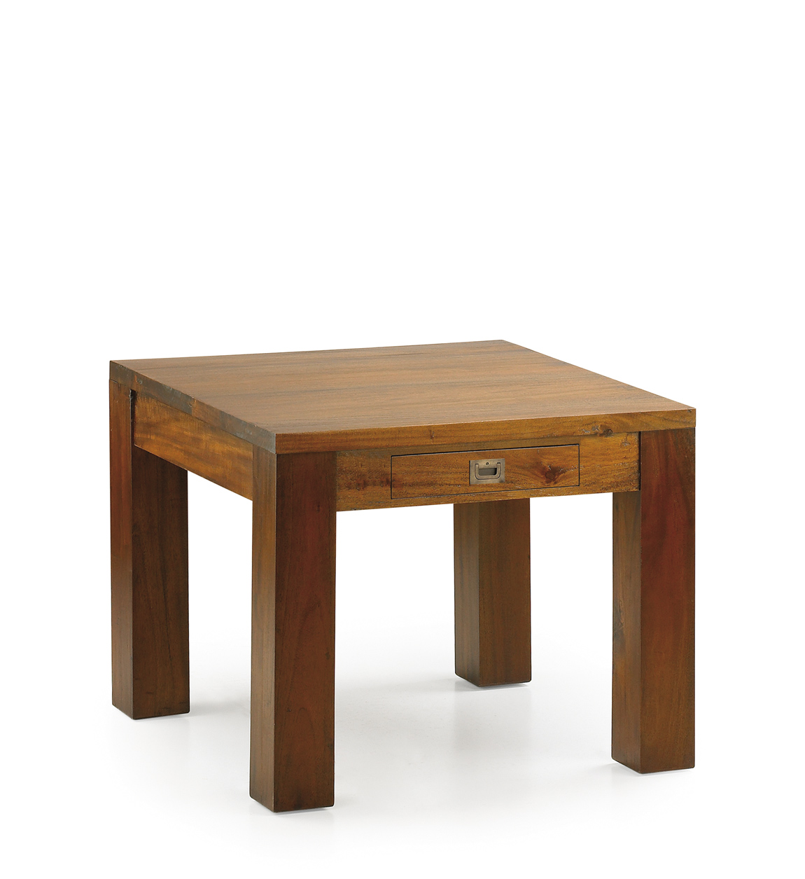 Table basse en bois d&rsquo;acajou marron L 60 cm