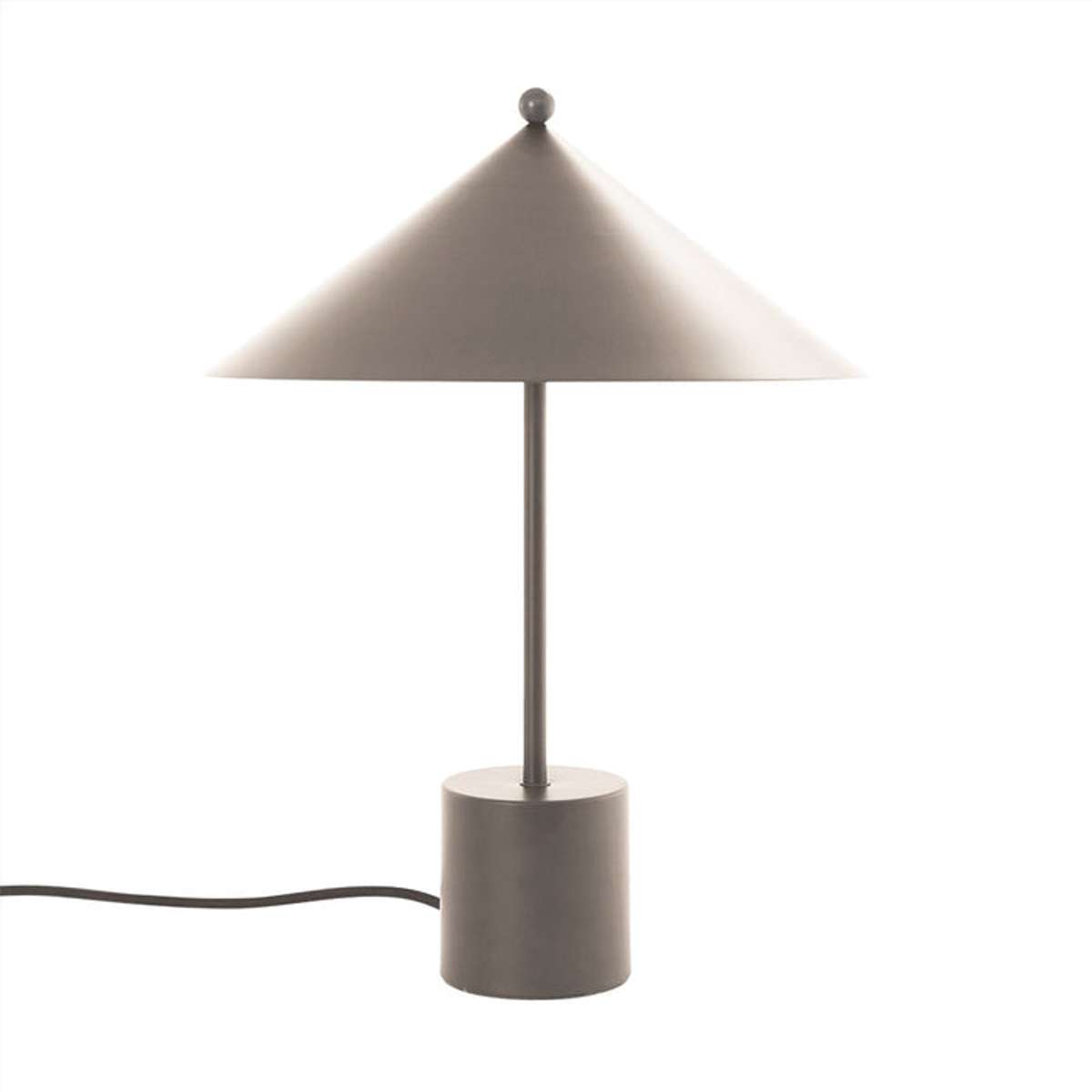 Lampe de table gris métal revêtement en poudre Ø35xH50cm