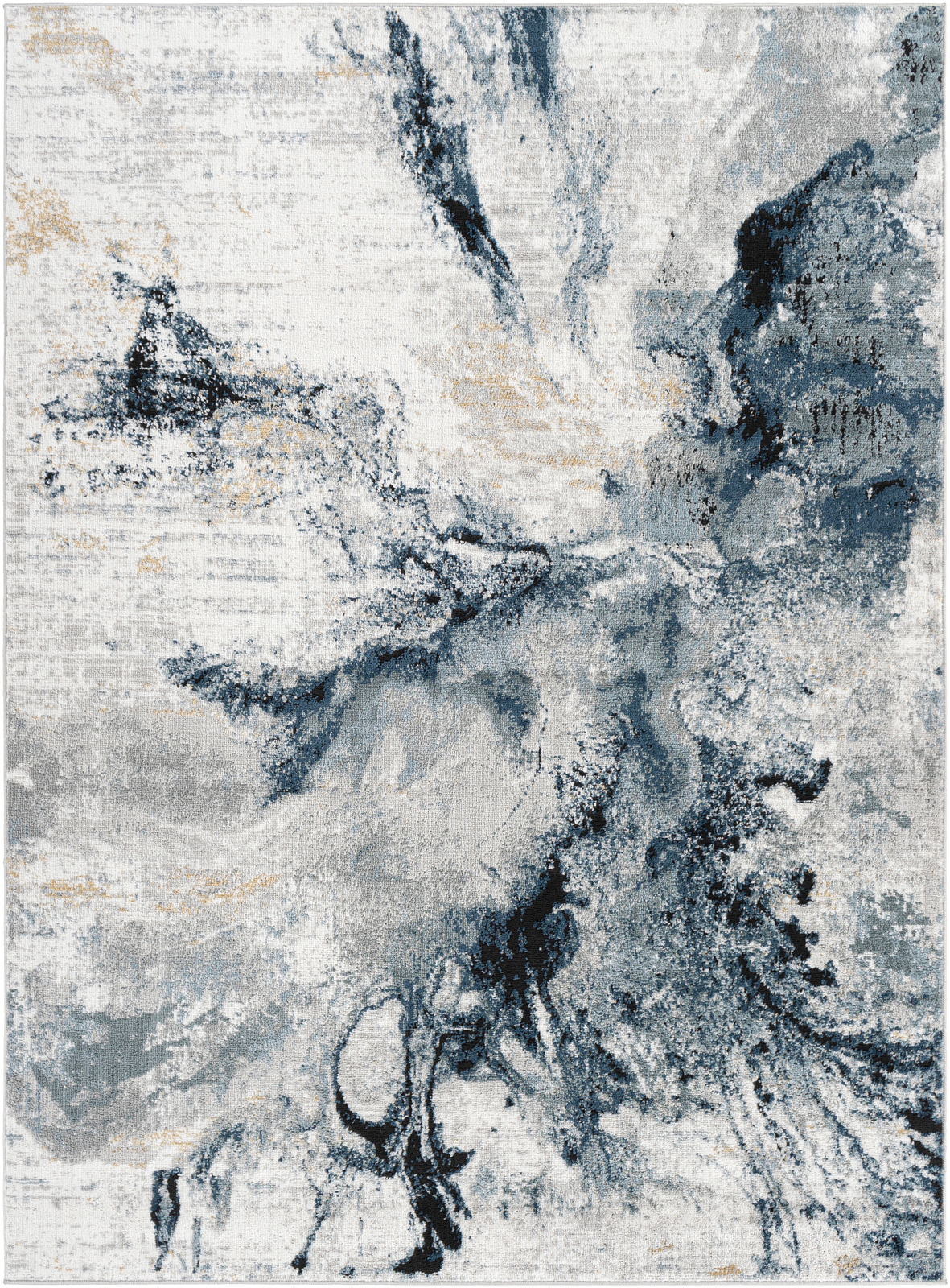 Tapis Abstrait, Gris, Marine et Noir - 160x220cm