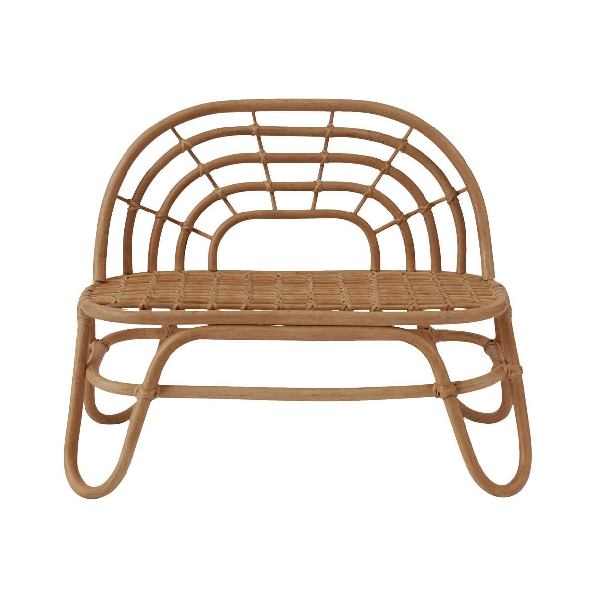 Mini banc marron 100% rotin H52xL64,5x28cm (OYOY Living Design) - Image 1