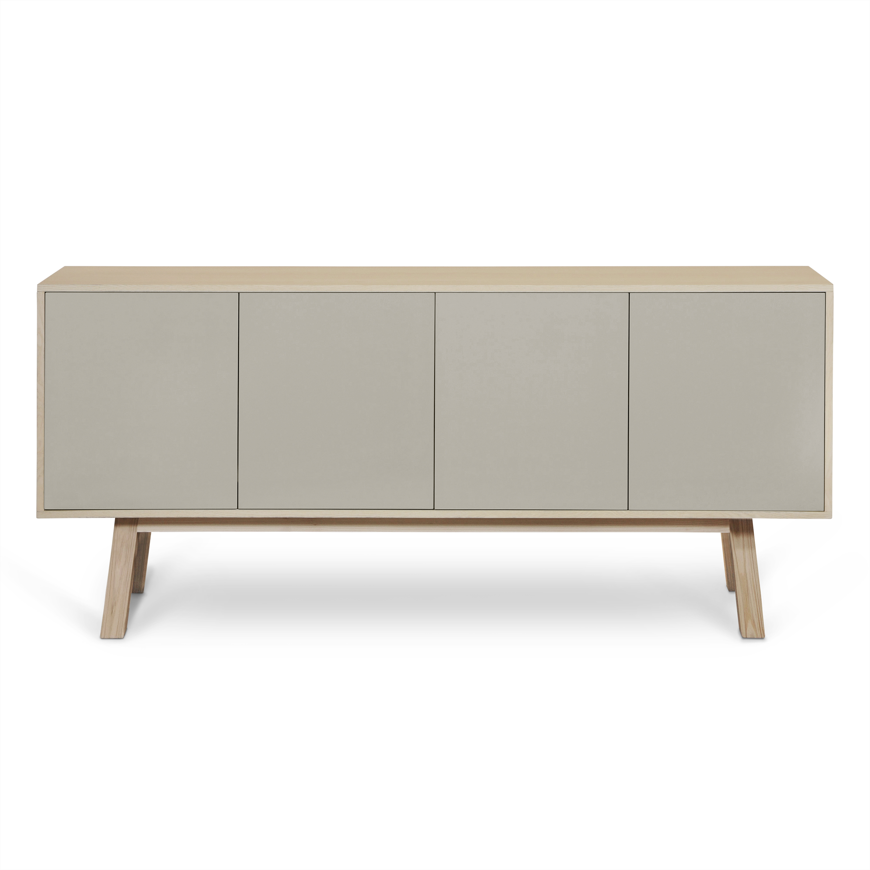 Buffet 4 portes en frêne 180 cm, hauteur 94 cm