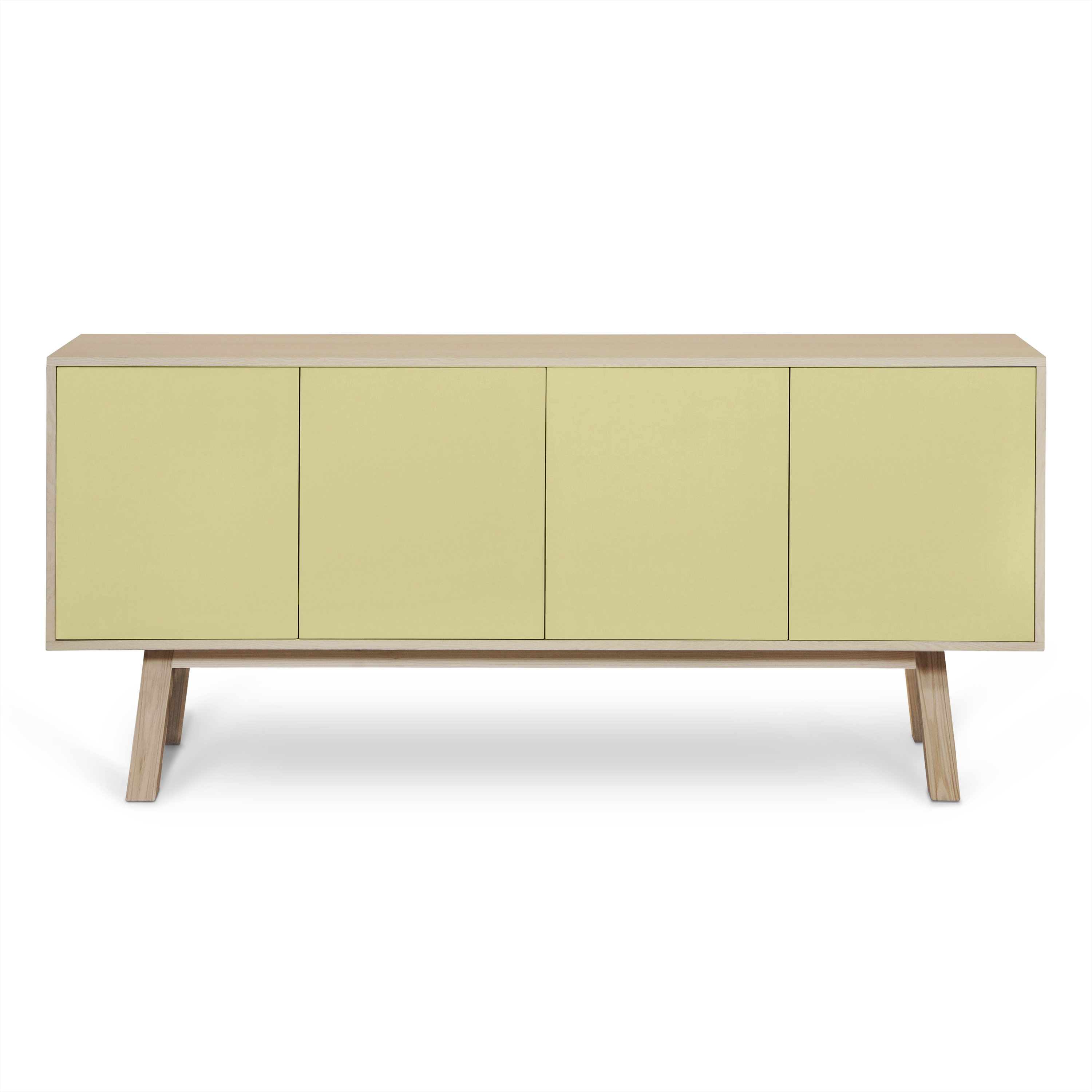 Buffet 4 portes en frêne 180 cm, hauteur 94 cm