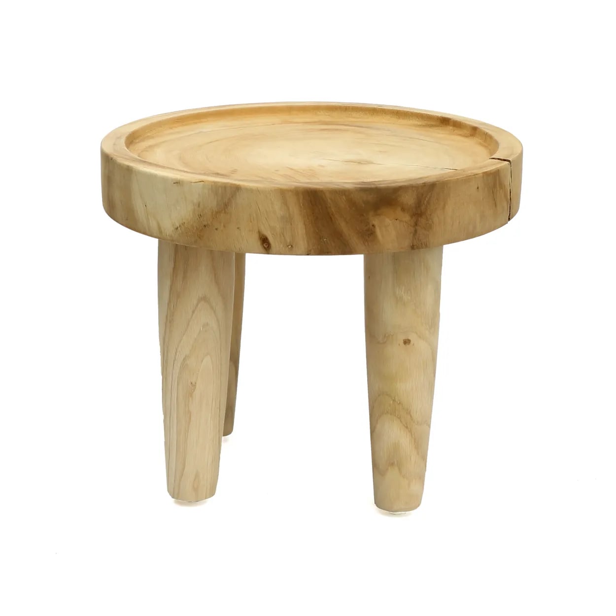 Table d'appoint en bois de teck naturel