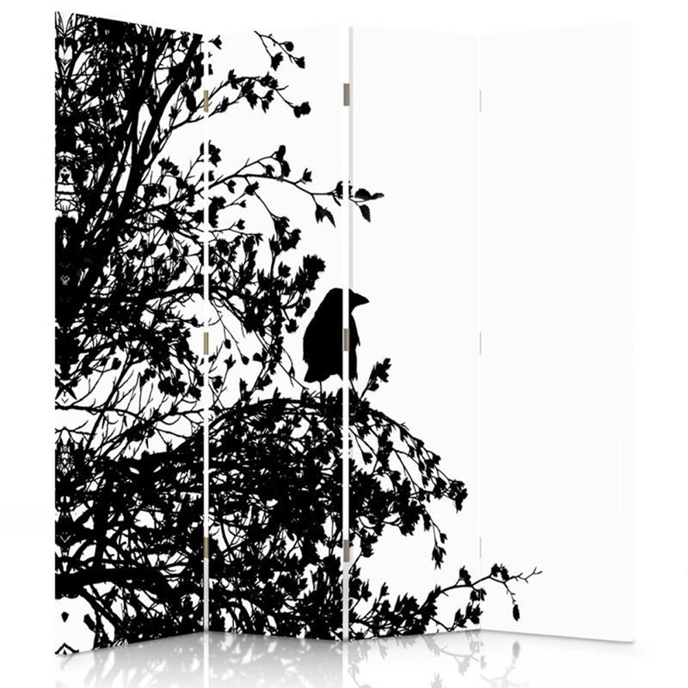 Paravent - Cloison Forest Silhouette 145x180cm (4 volets)