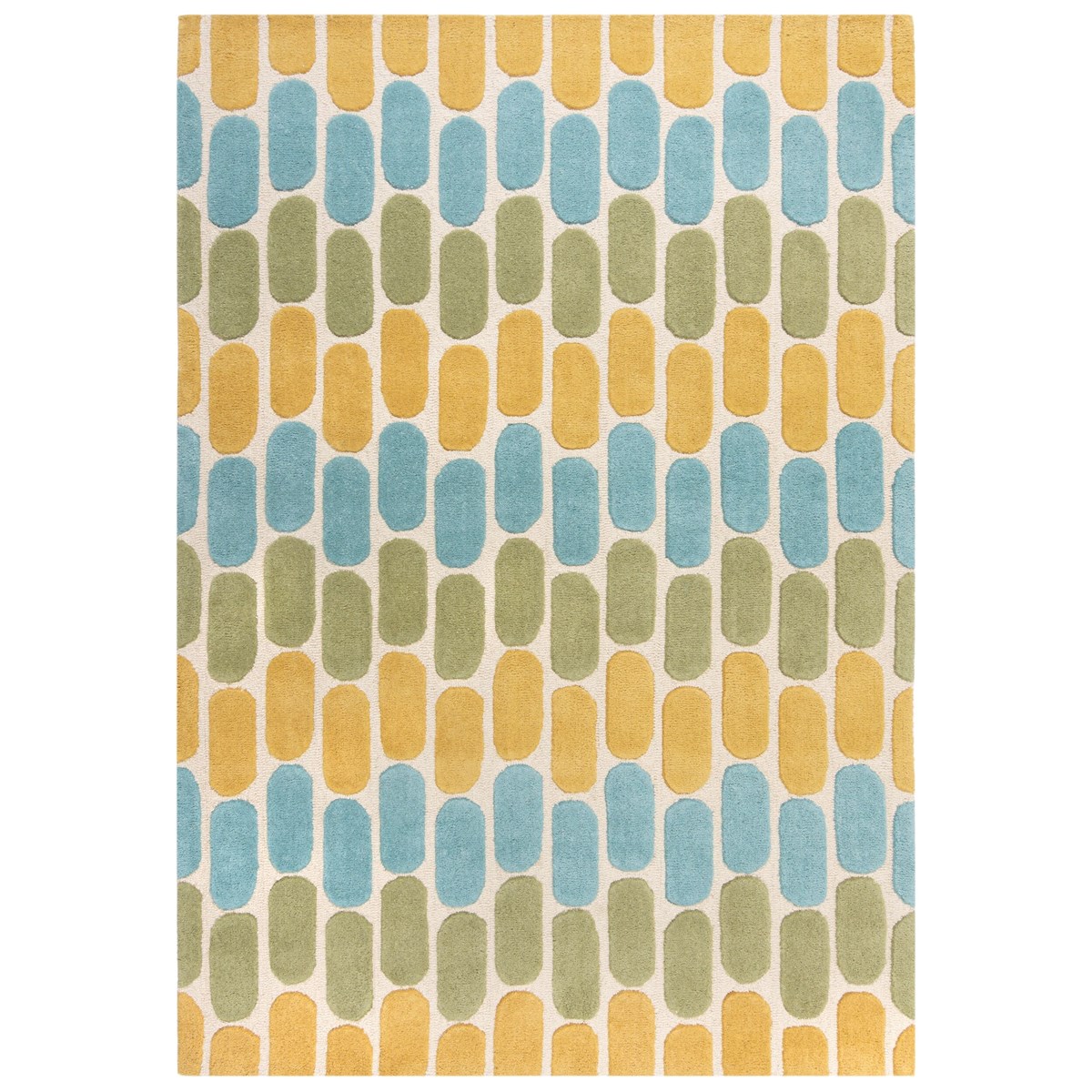 Tapis de salon en laine jaune 160x230 cm Tapis de salon en laine jaune 160x230 cm
