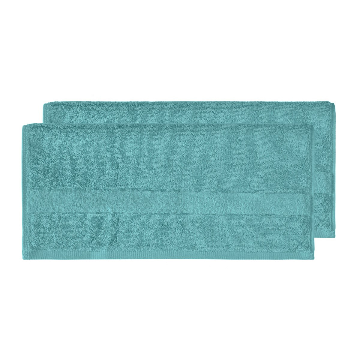 2 serviettes de toilette 650gr/m² Aqua 40x76 cm 2 serviettes de toilette 650gr/m² Aqua 40x76 cm