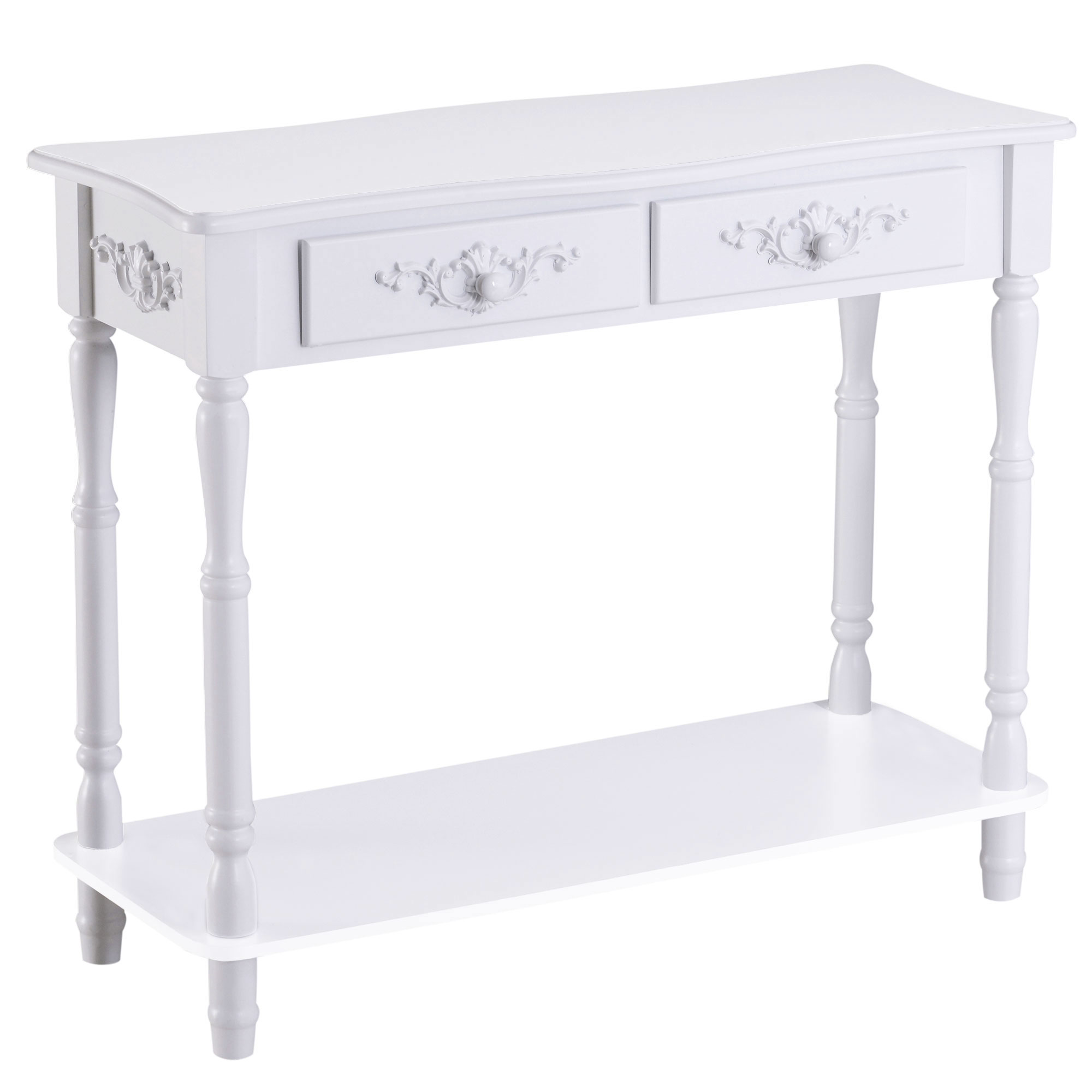 Table console table de drapier néo-rétro blanc