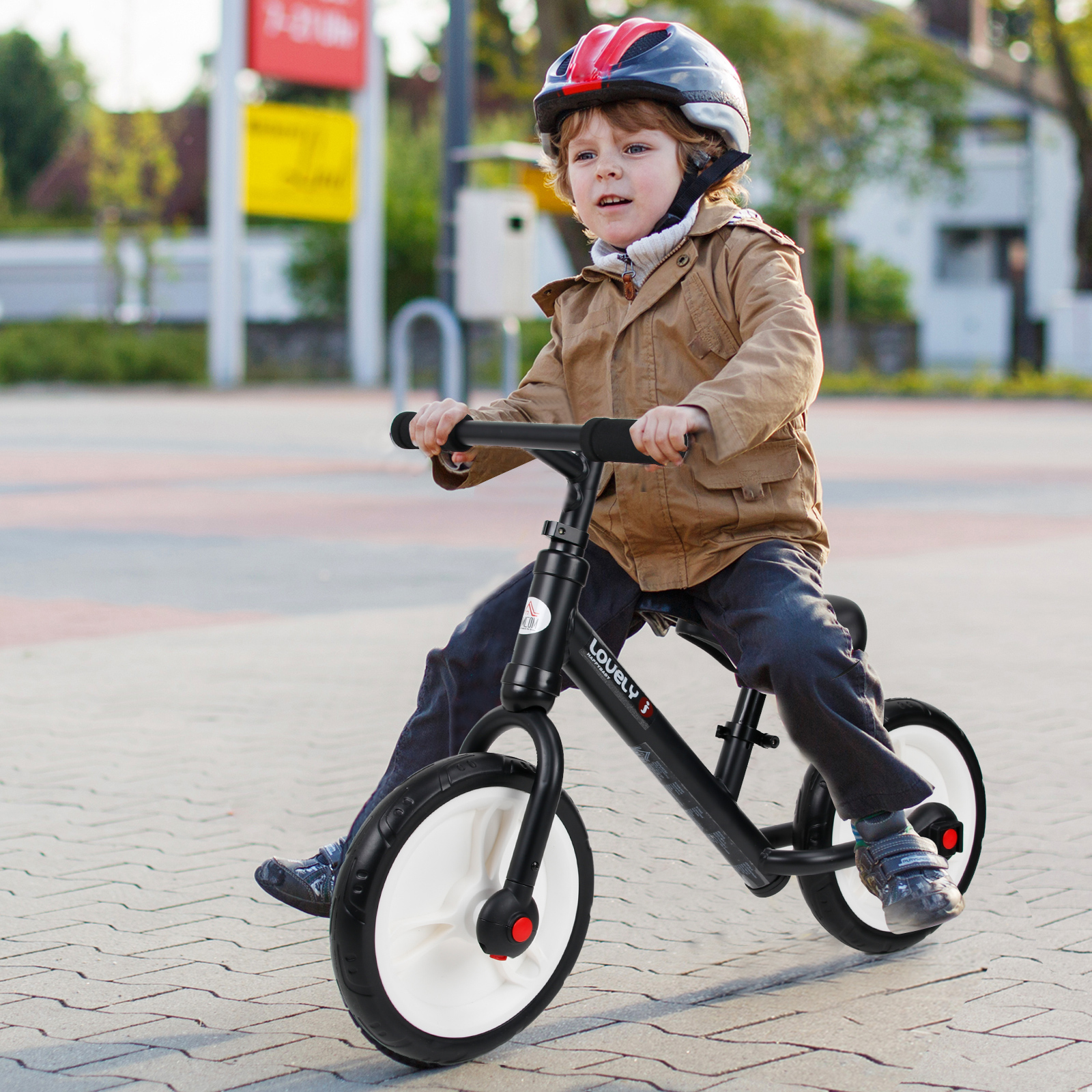 Vélo draisienne enfant roulettes & pédales amovibles selle réglable (Homcom) - Image 2