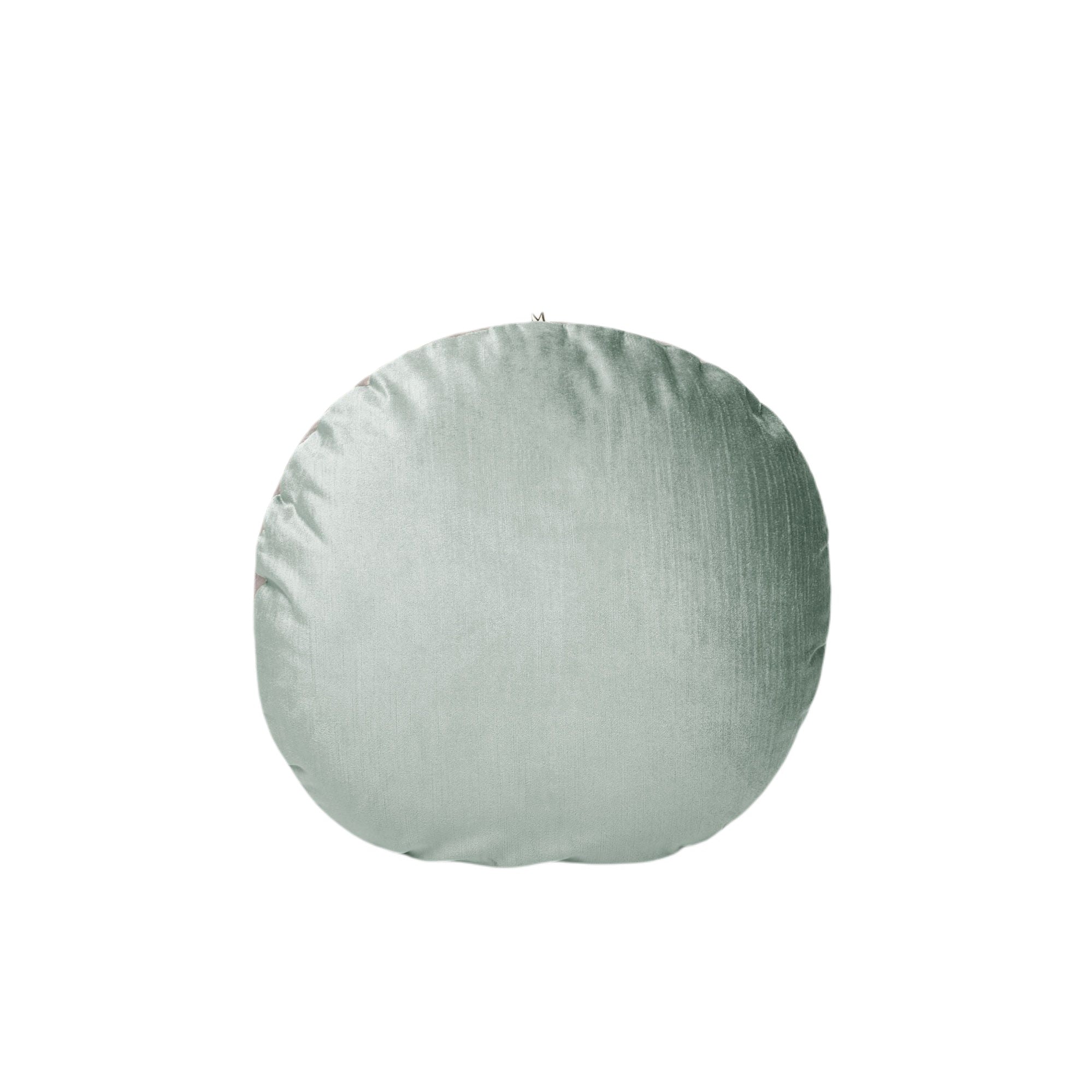 Housse de coussin Ø45 cm Céladon et taupe Housse de coussin Ø45 cm Céladon et taupe