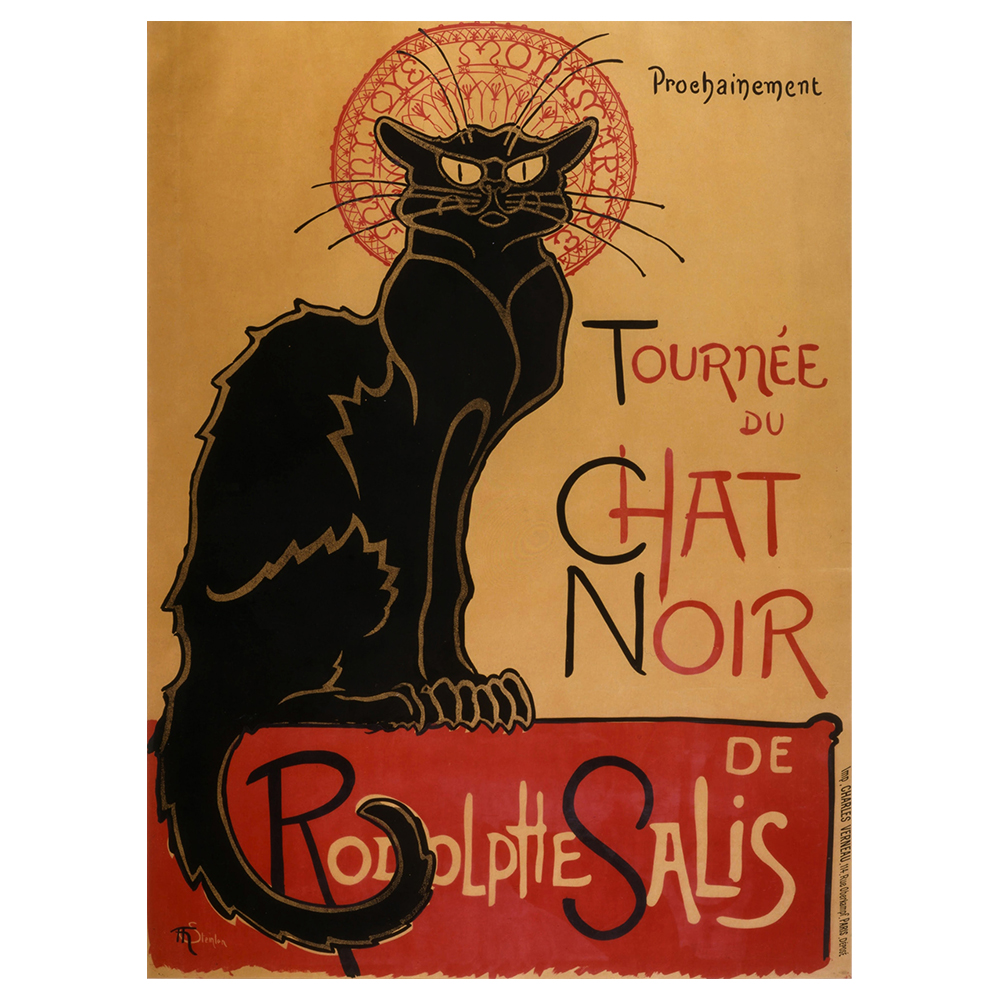 Tableau Tournée du Chat Noir Théophile Alexandre Steinlen 80x110cm