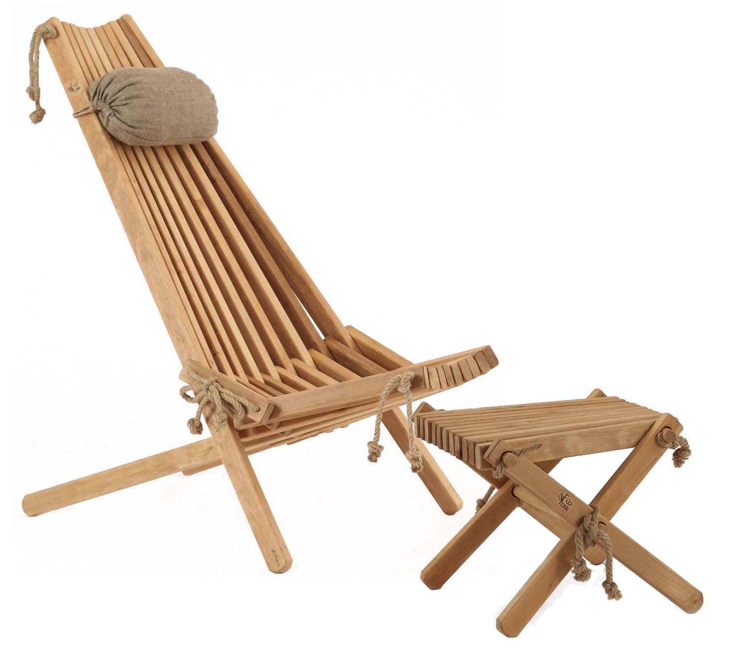 Chilienne scandinave avec repose-pieds aulne