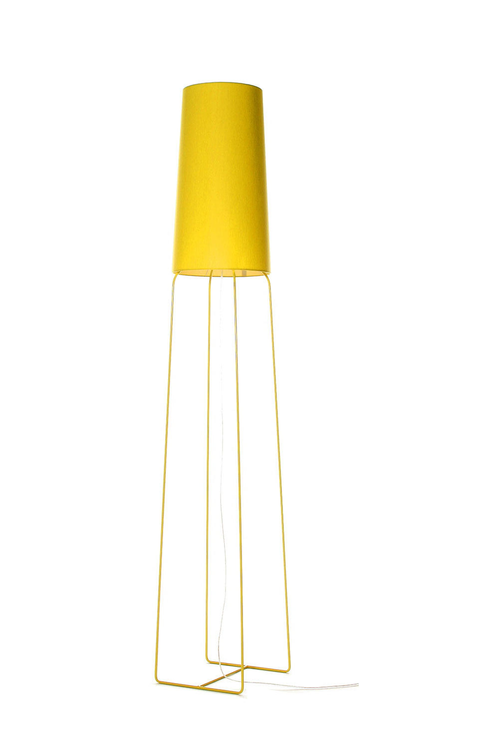 Lampe à poser slimsophie Tissus jaune 33x176x33 cm