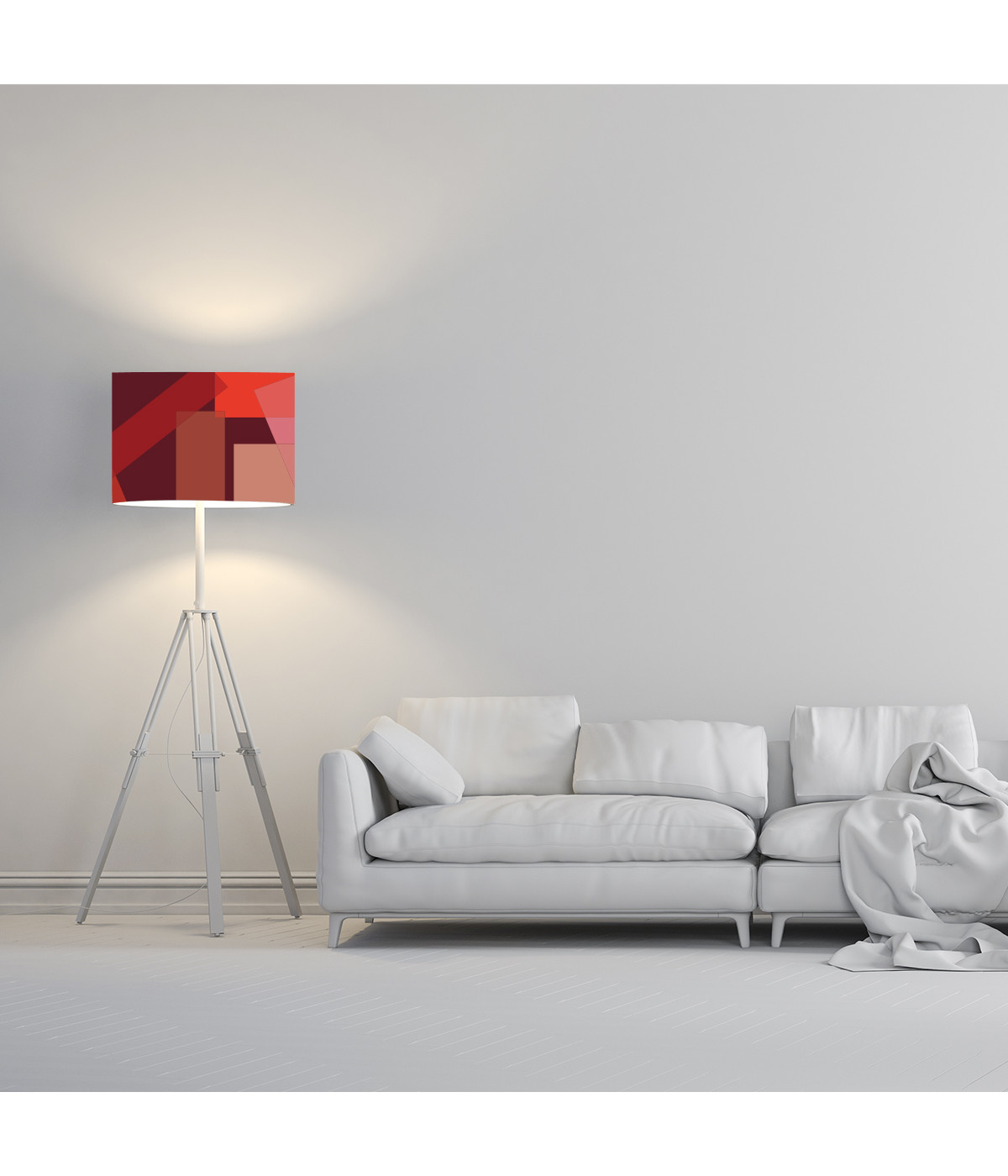 Abat-jour Art Deco Red T 40 x H 27 Abat-jour Art Deco Red T 40 x H 27