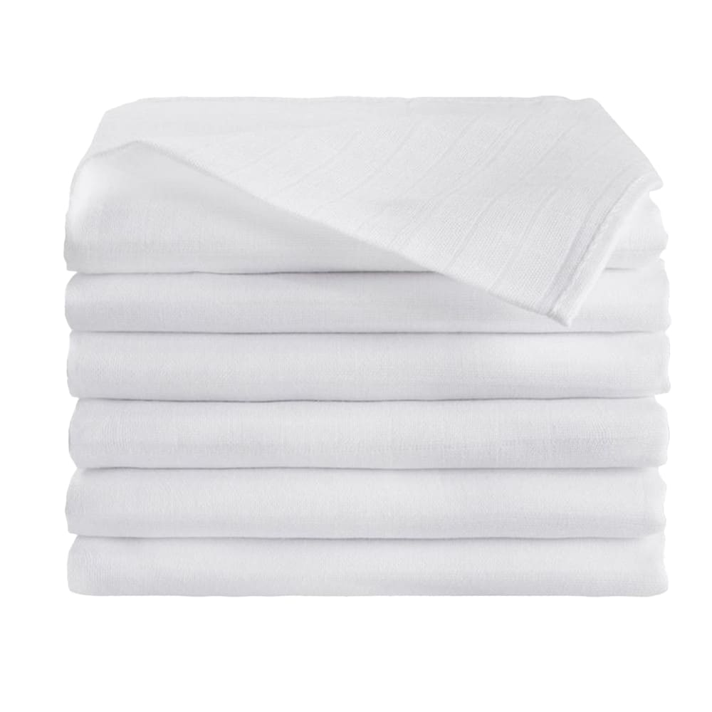 Lot de 6 langes bébé  Blanc (Trois kilos sept) - Couverture