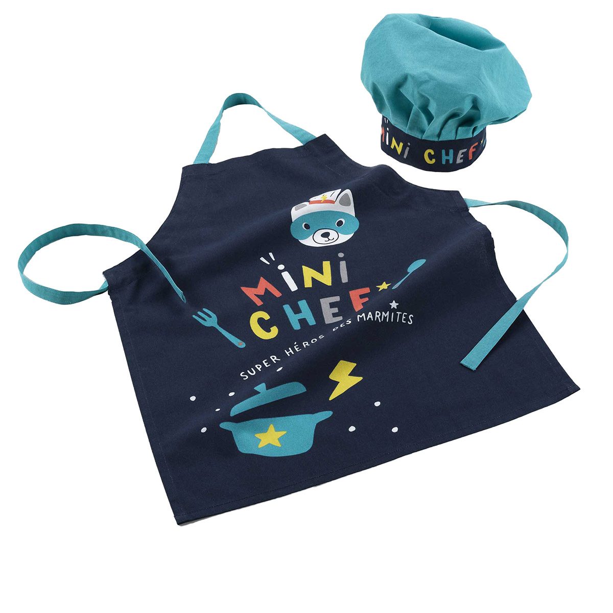 Tablier de cuisine avec toque pour enfant 50x60cm Tablier de cuisine avec toque pour enfant 50x60cm