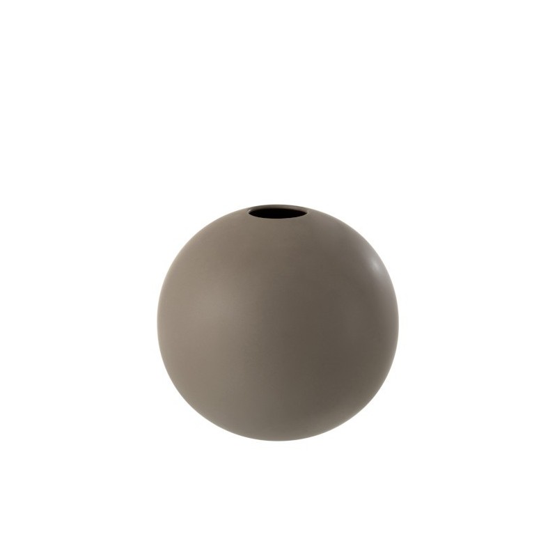 Vase boule céramique gris foncé H23,5cm