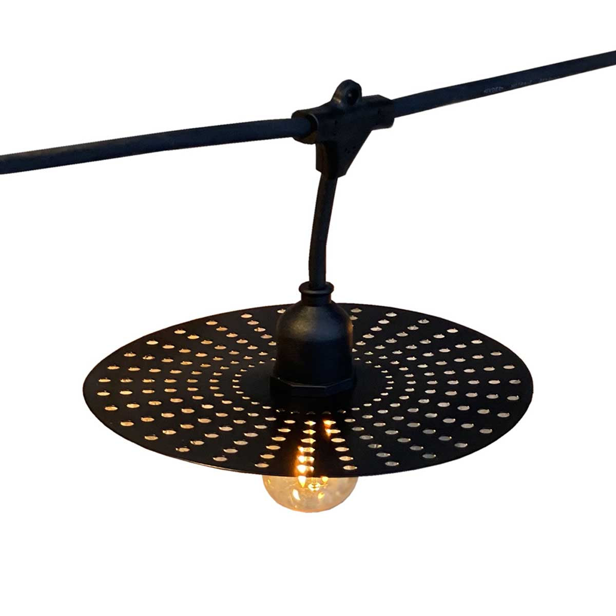 PLANET LIGHT - Guirlande lumineuse en métal noir 10 ampoules 6m