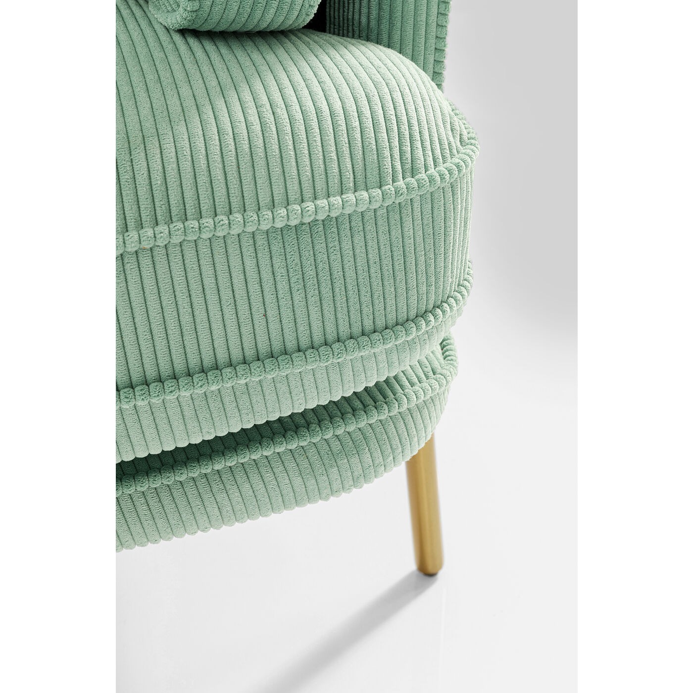 Canapé 3 places en velours côtelé vert menthe - Vue supplémentaire 2