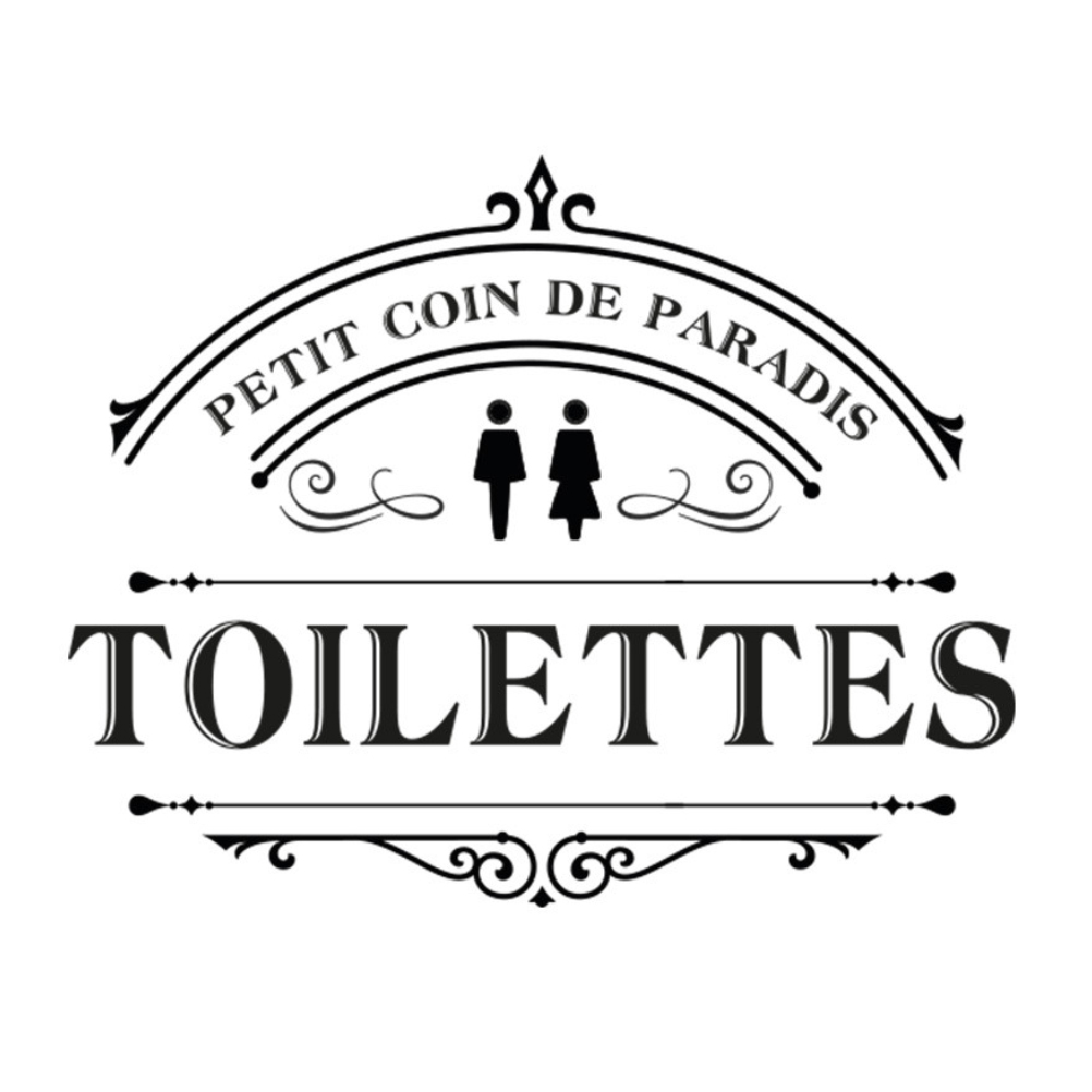 Sticker décoratif de porte toilettes 18x15cm Sticker décoratif de porte toilettes 18x15cm