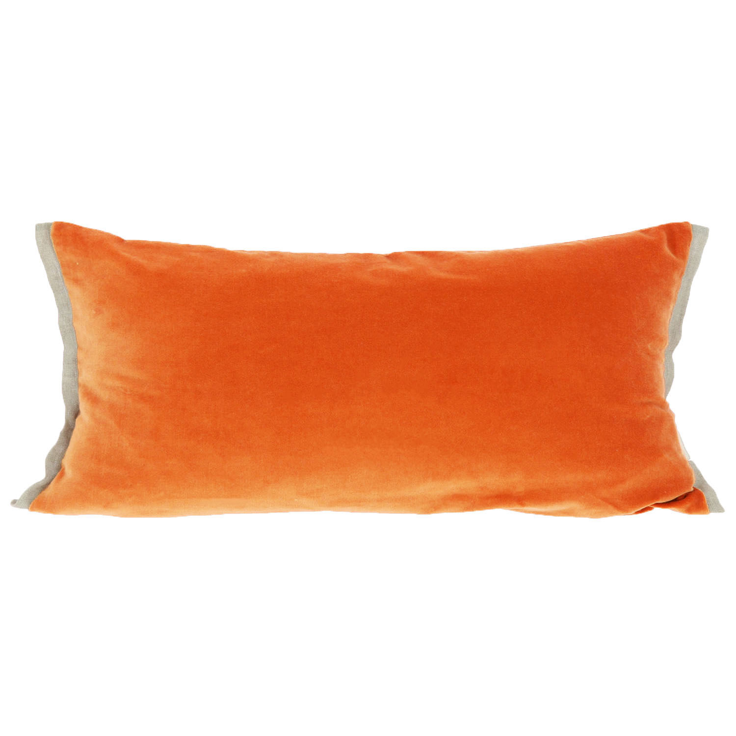 Coussin en velours 45x100 cm déhoussable orange