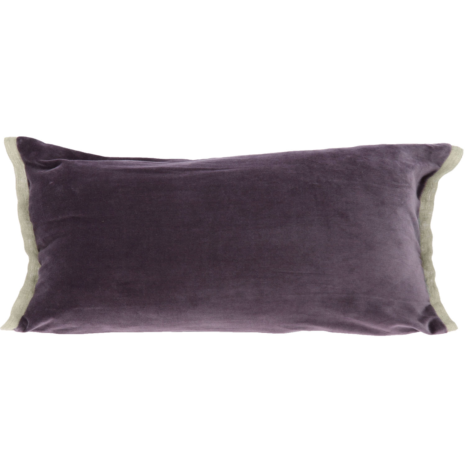 Coussin en velours 45x100 cm déhoussable violette