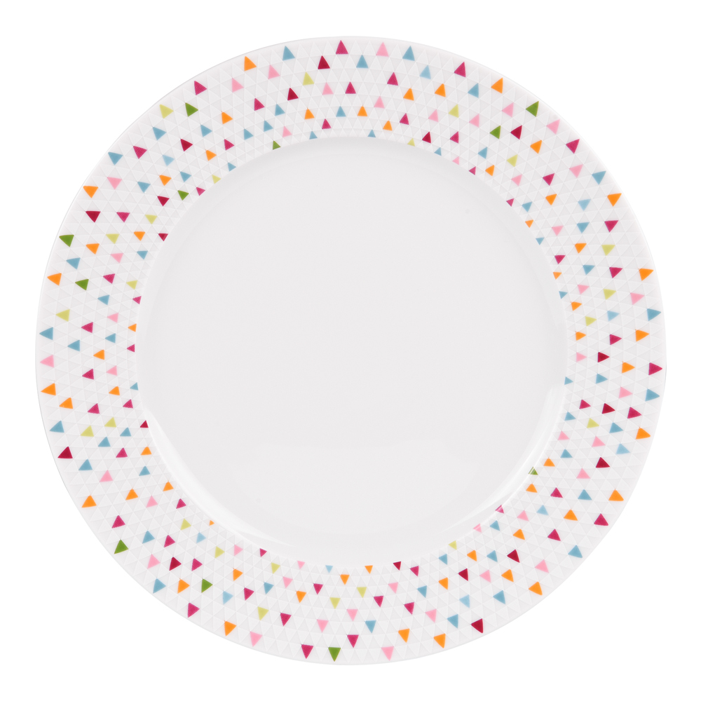 lot de 6 assiettes plate    27 cm  blanc en porcelaine h2.6