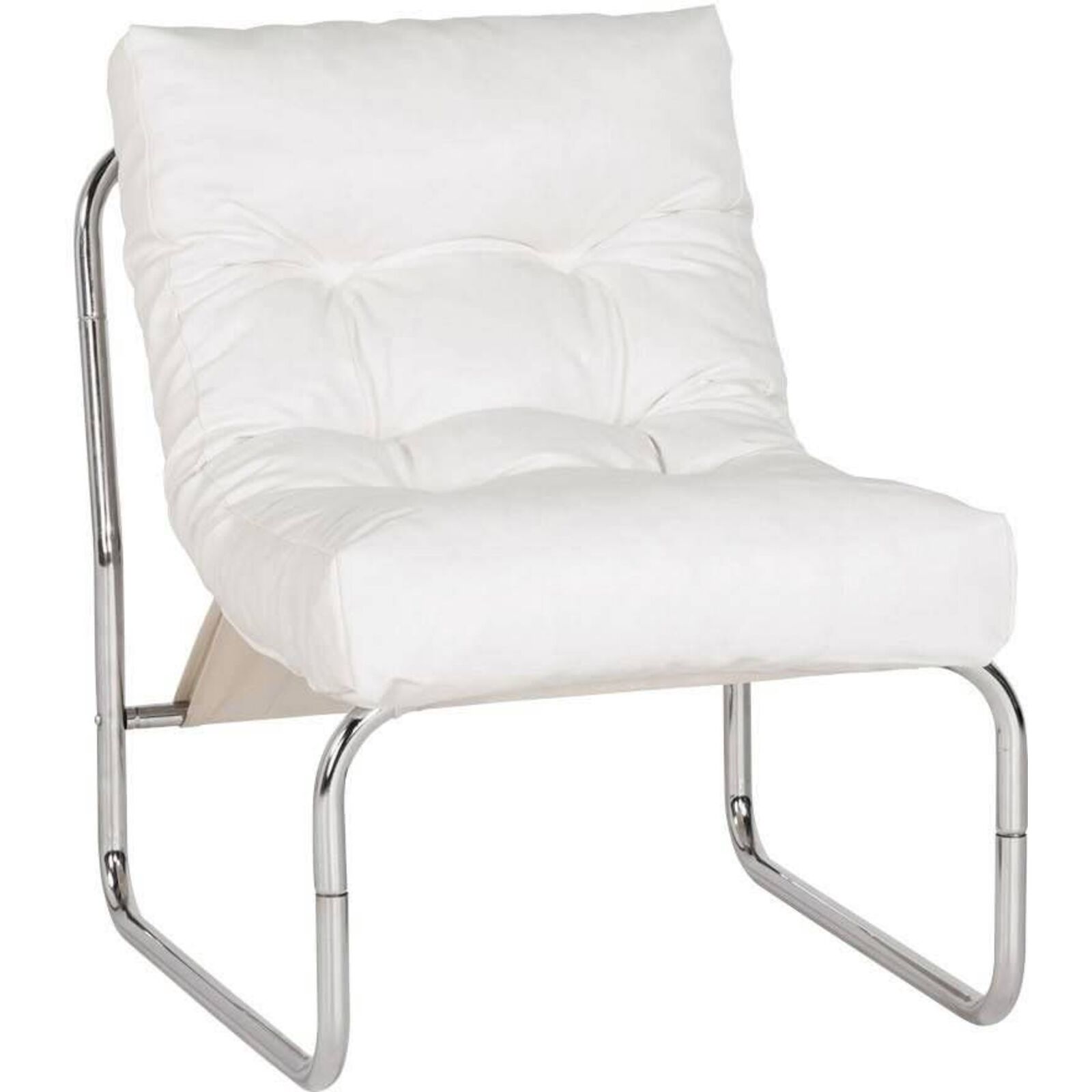 fauteuil simili blanc h. assise 40 cm rembourré