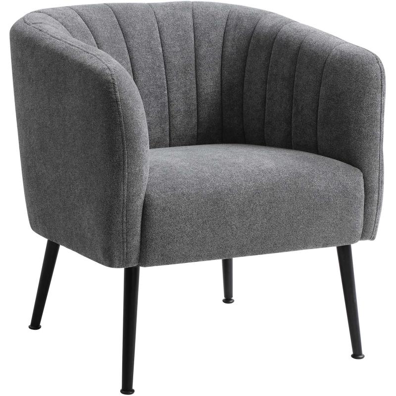 Fauteuil en tissu gris moka Fauteuil en tissu gris moka