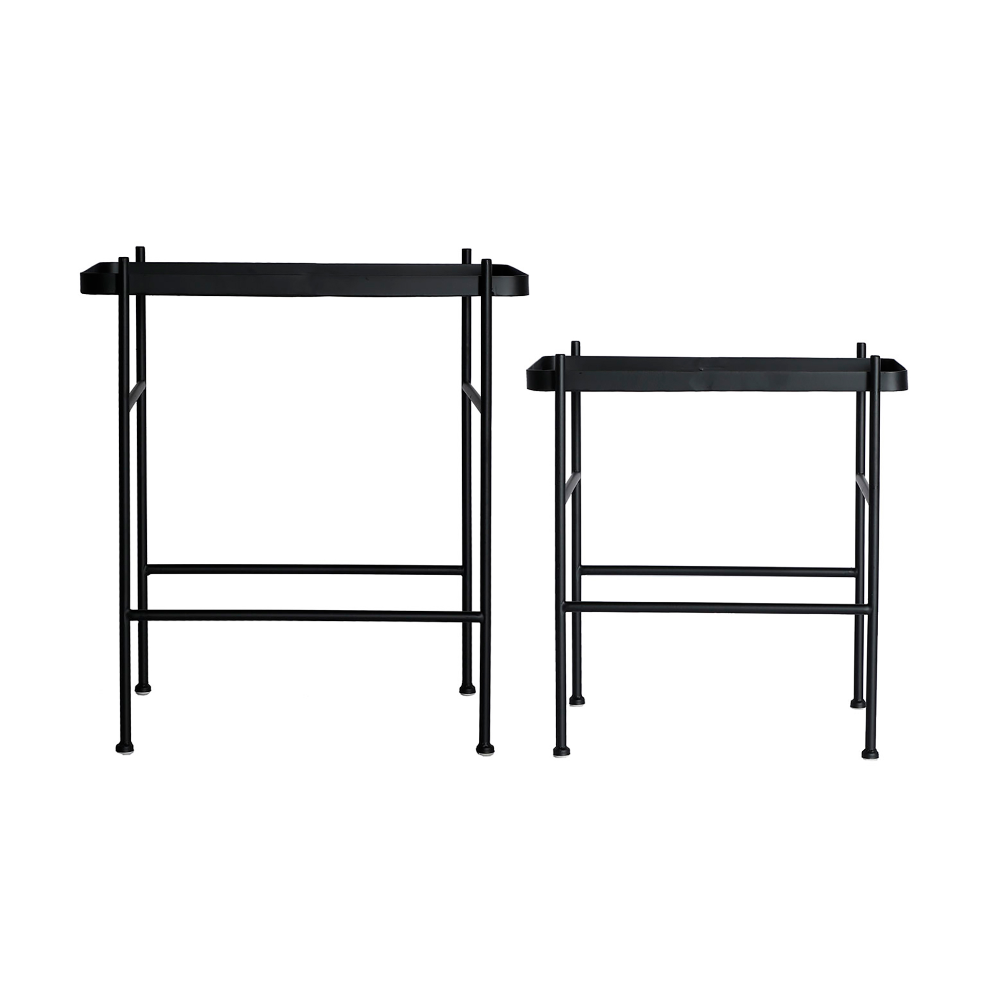 table basse en fer noir 55x38x60 cm