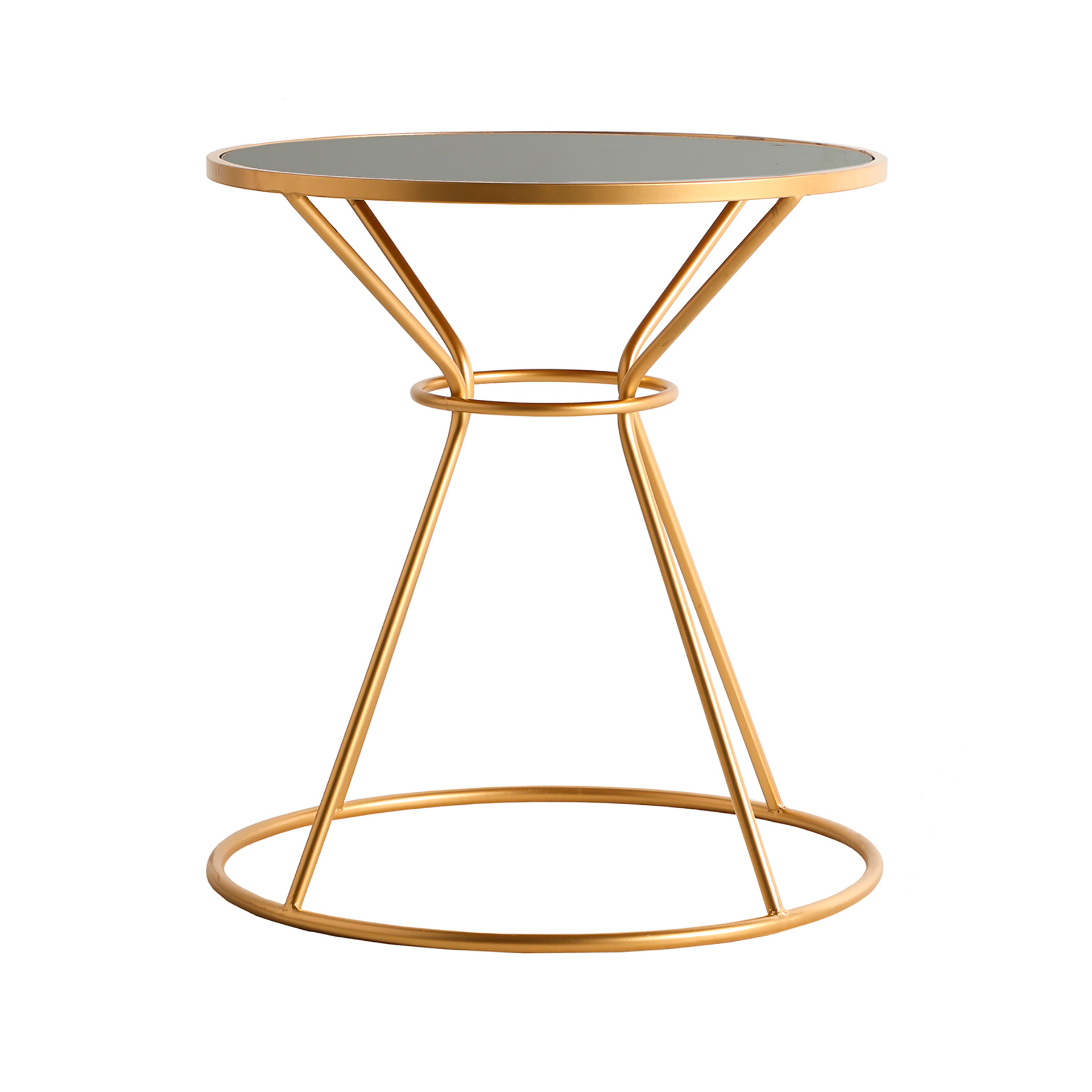 table basse en fer doré 50x50x55 cm