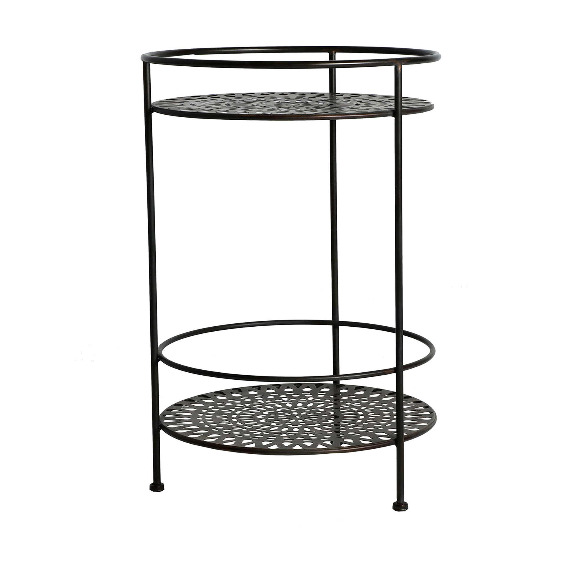 Table basse en fer noir 42x42x62 cm