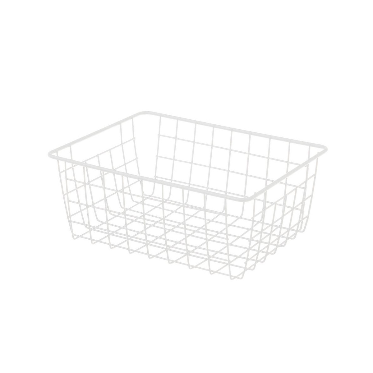 Panier de rangement métal blanc 35,5x29x15cm Panier de rangement métal blanc 35,5x29x15cm