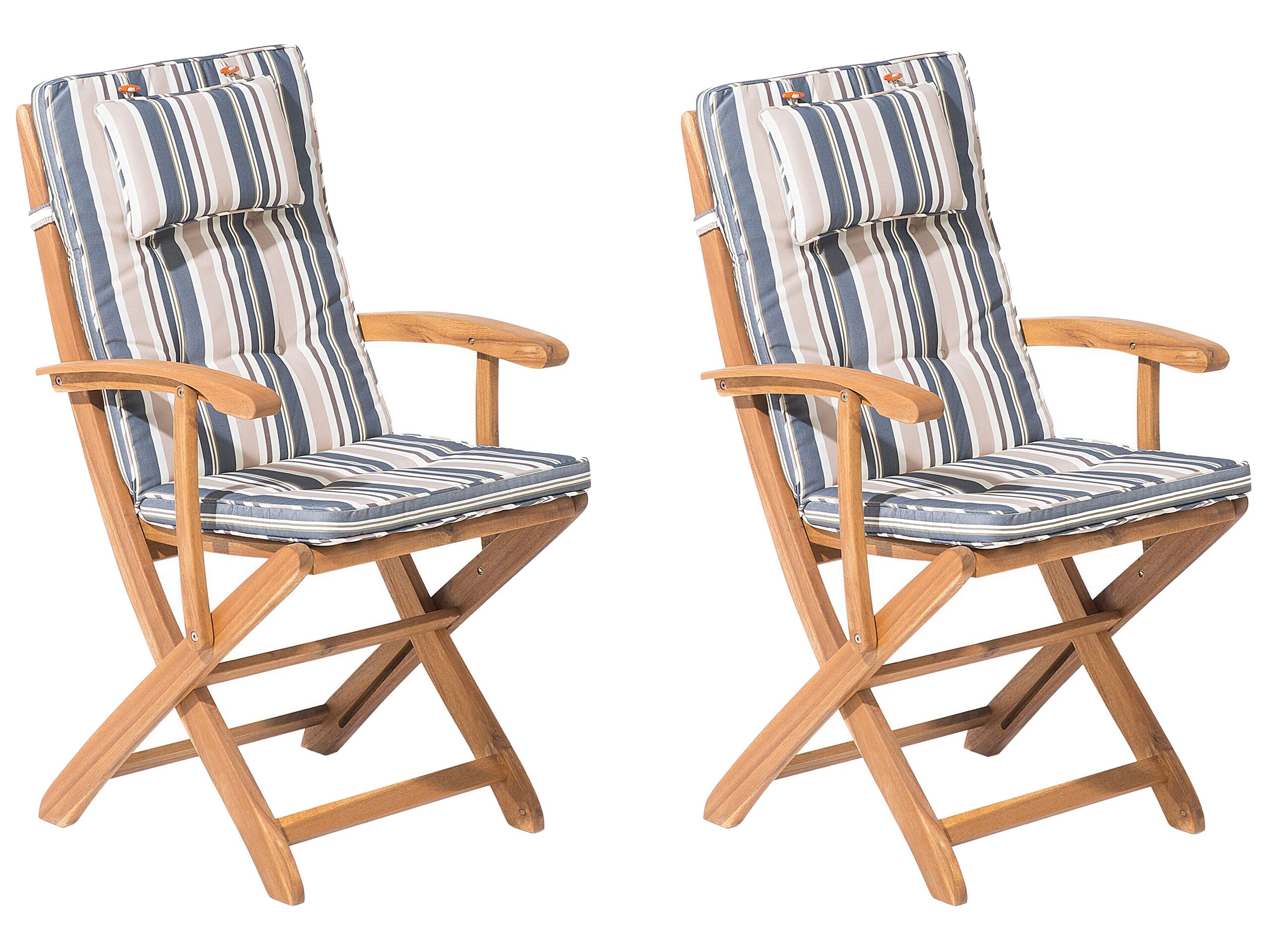 Chaise de jardin Set de 2 Bois Multicolore