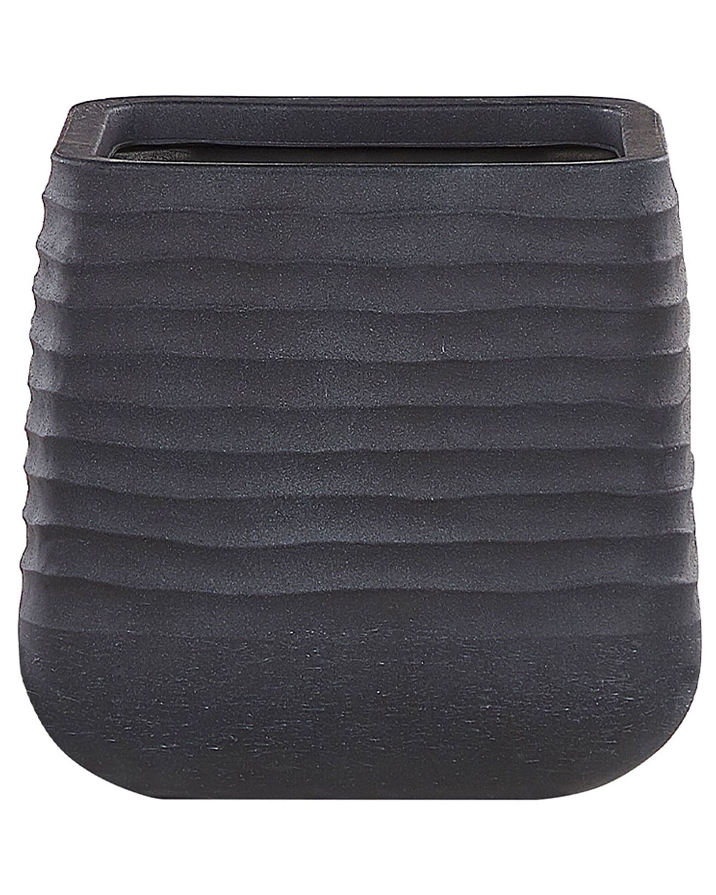 Cache-pot d'extérieur en plastique noir H37